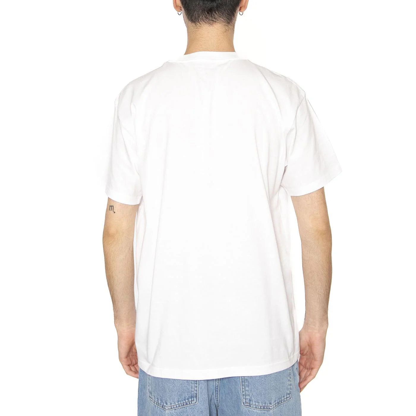 S/S Pocket Heart T-Shirt White / Red - Image 3