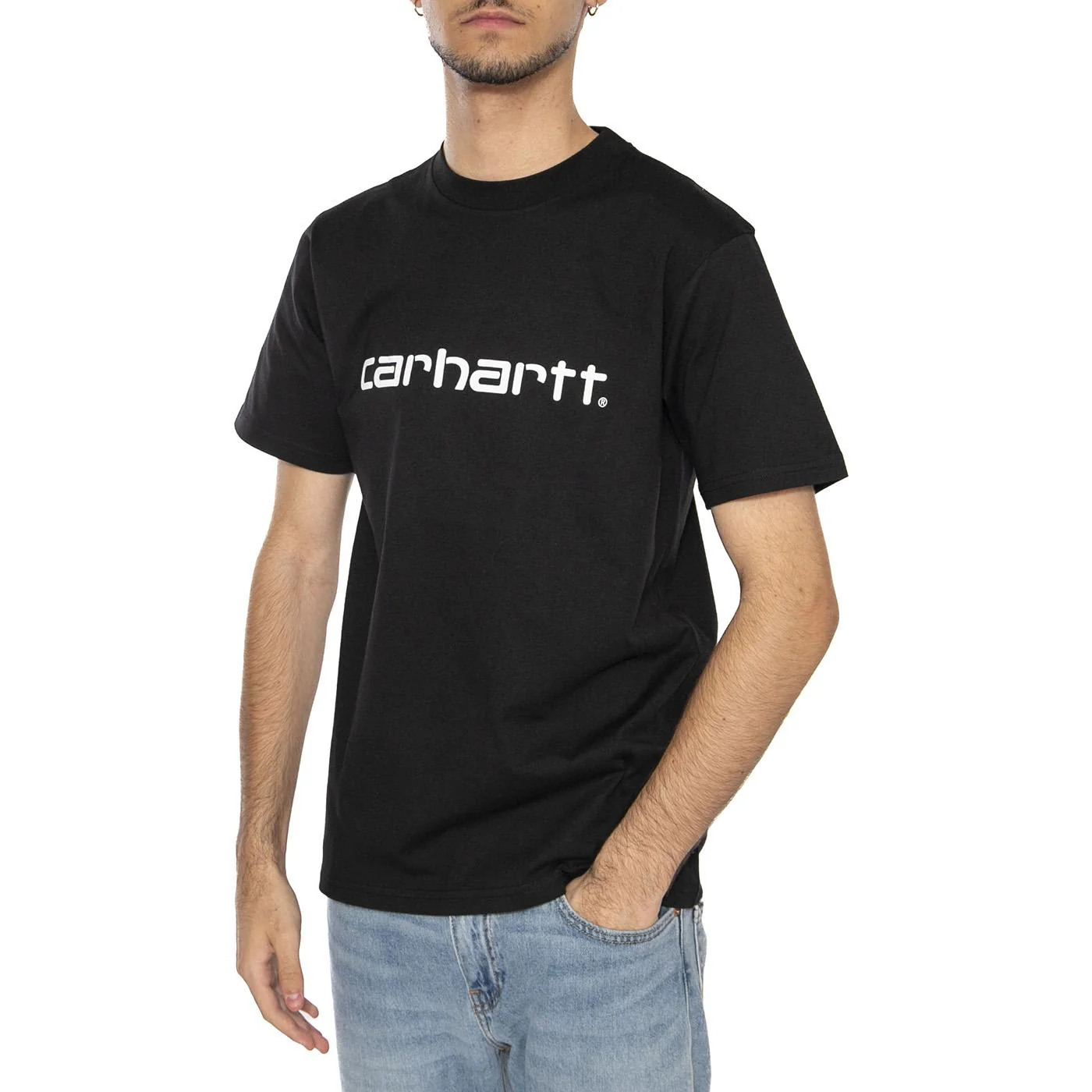 S/S Script T-Shirt Black / White - Image 2