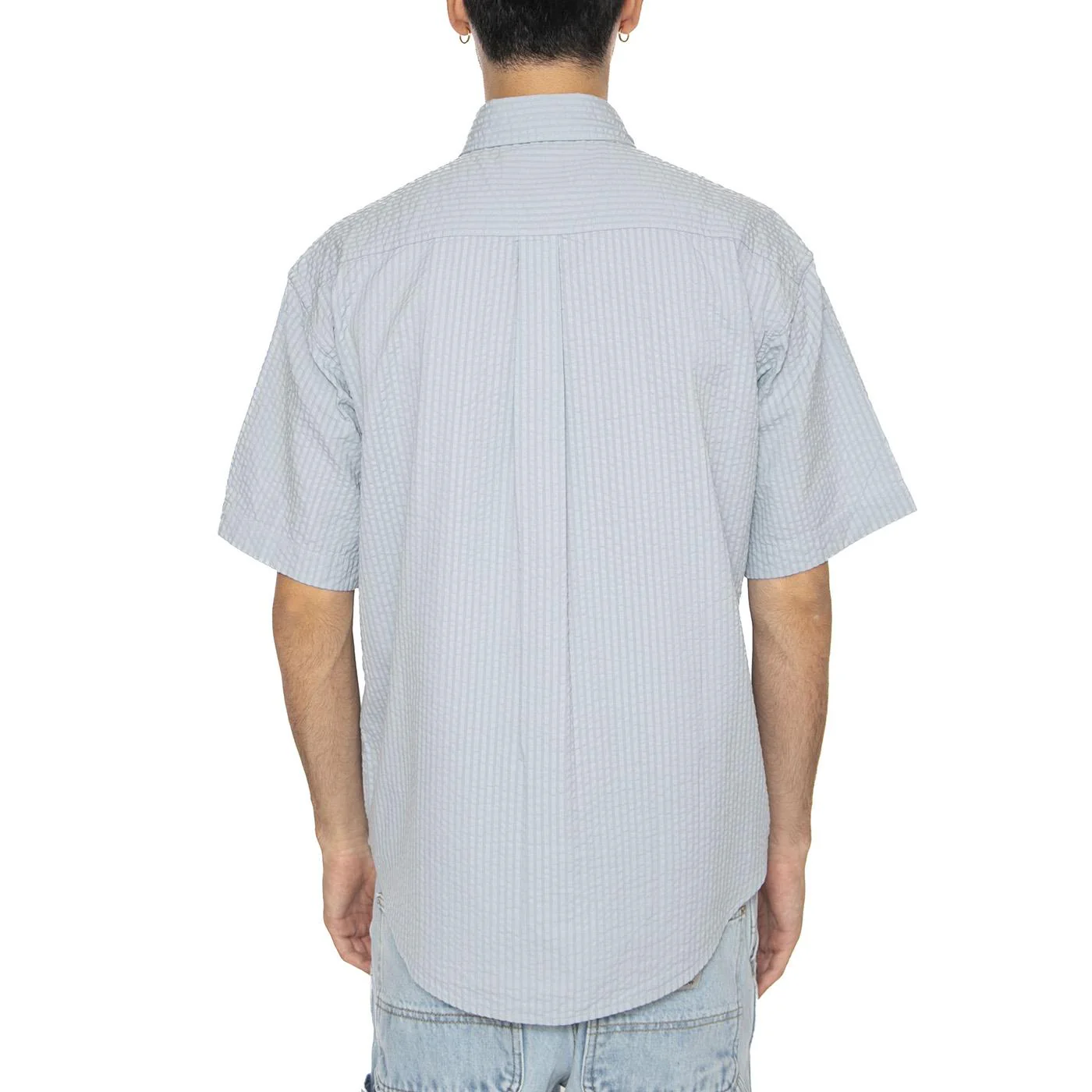 S/S Toland Shirt Toland Stripe, Blue Fog - Image 4