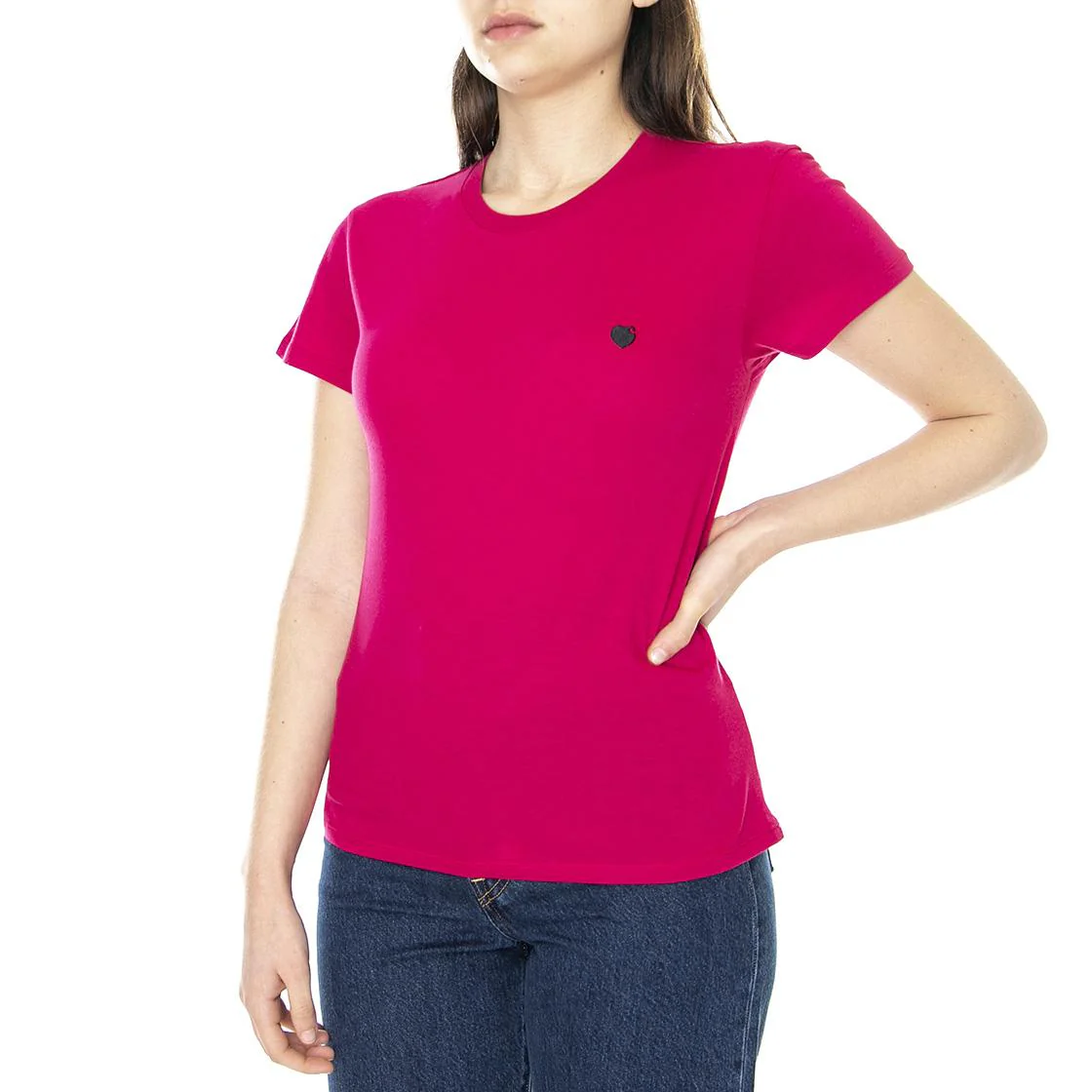 W' S/S Tilda Hartt T-Shirt Tango / Black - Women's Round Neck T-Shirt Purple Women CARHARTT WIP