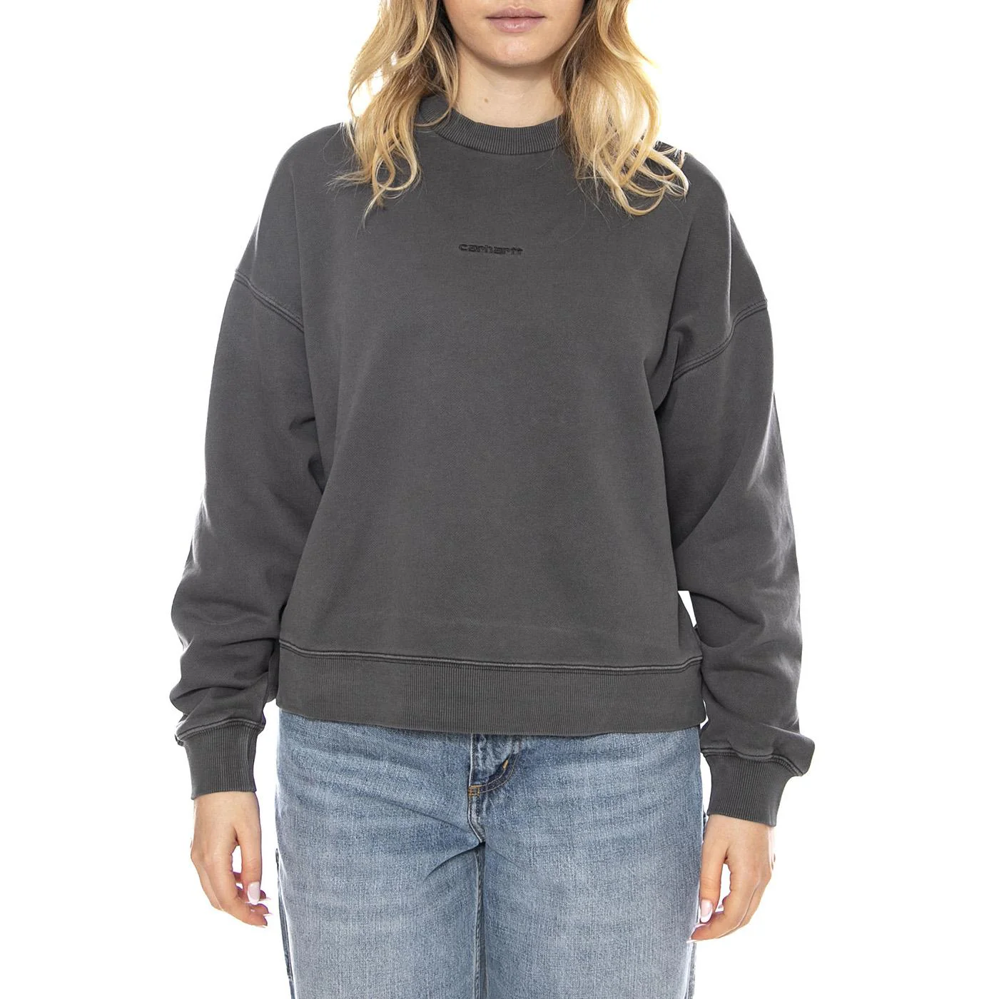 W Benton Sweatshirt - Grey - Women's Sweatshirt CARHARTT WIP - Image 2
