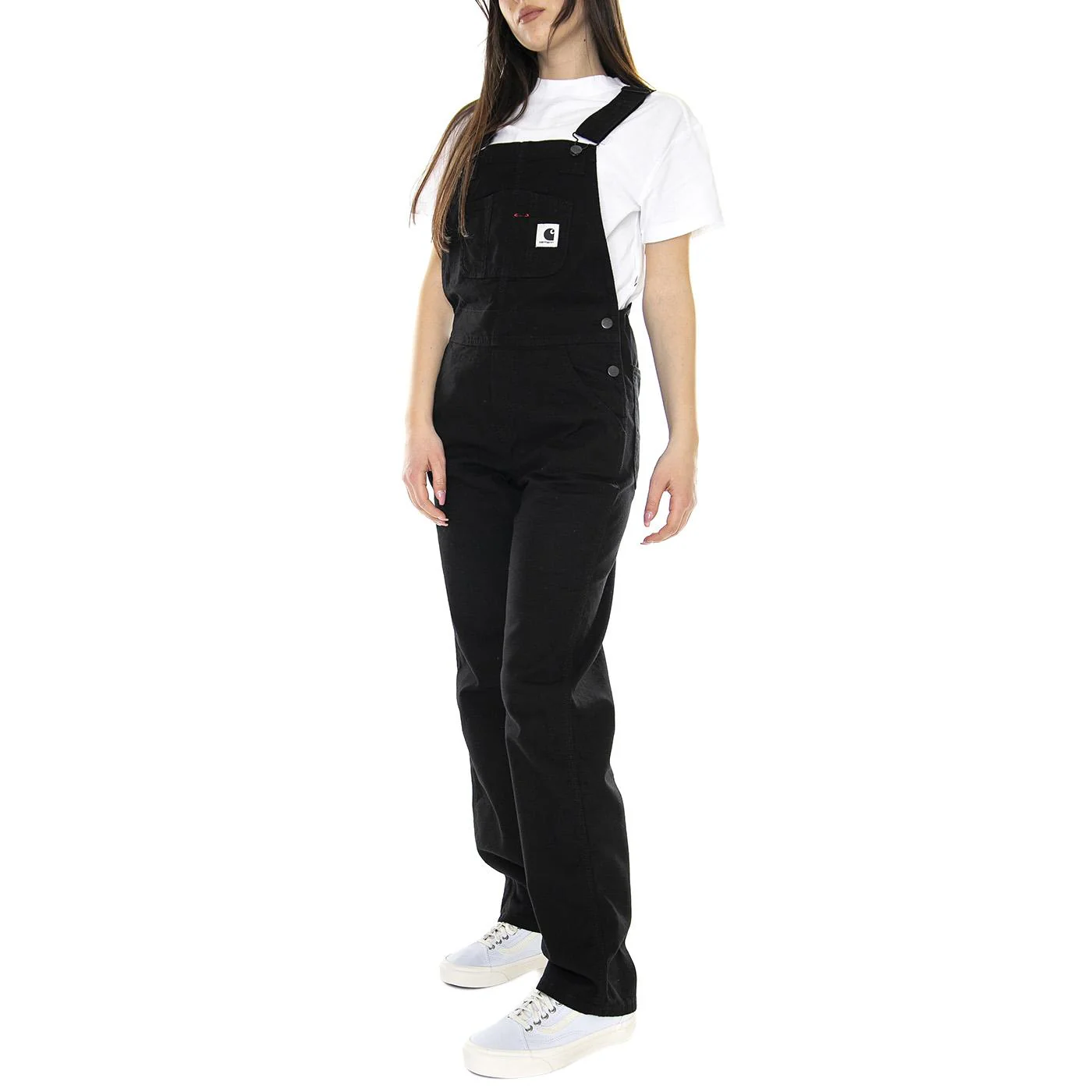 W' Bib Overall Straight Black Rinsed