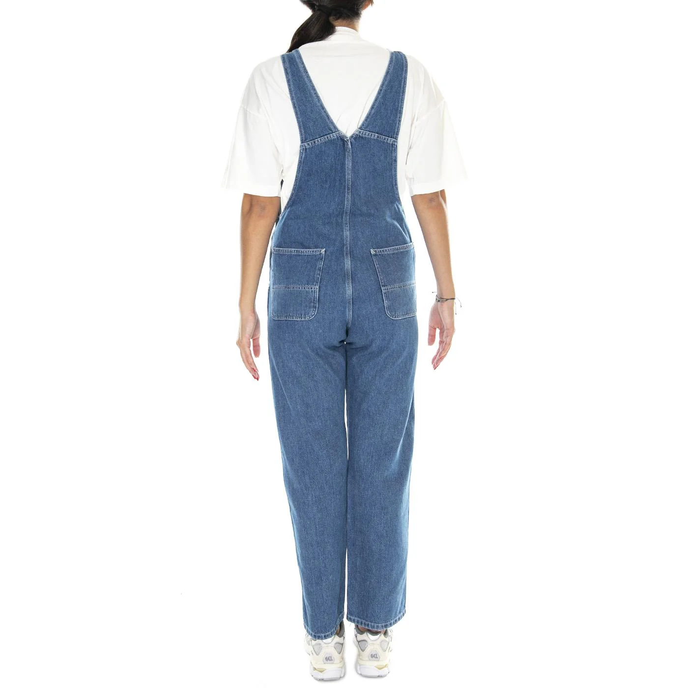 W' Bib Overall Straight Blue /stone washed - Image 3