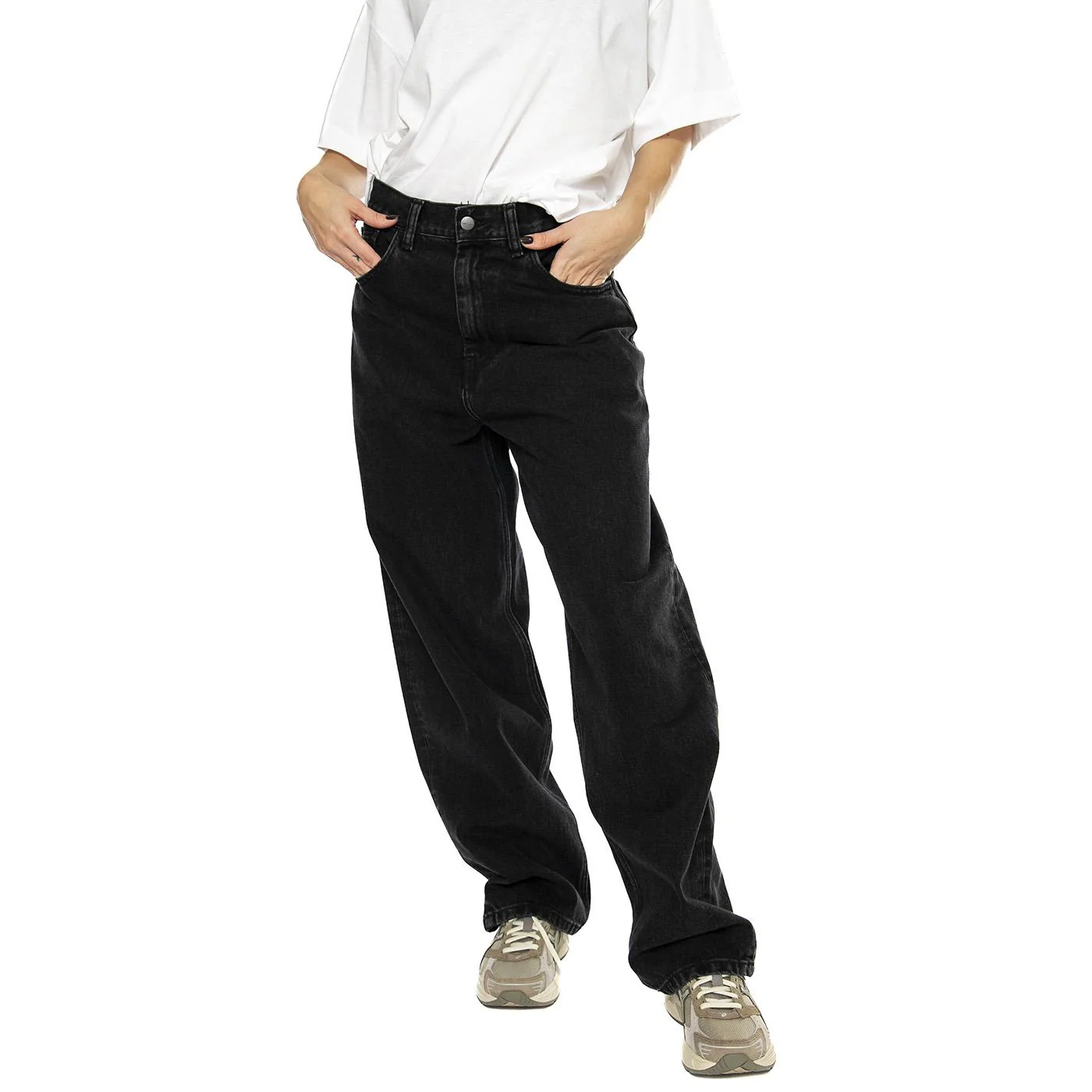 W' Brandon Pant Black /stone washed