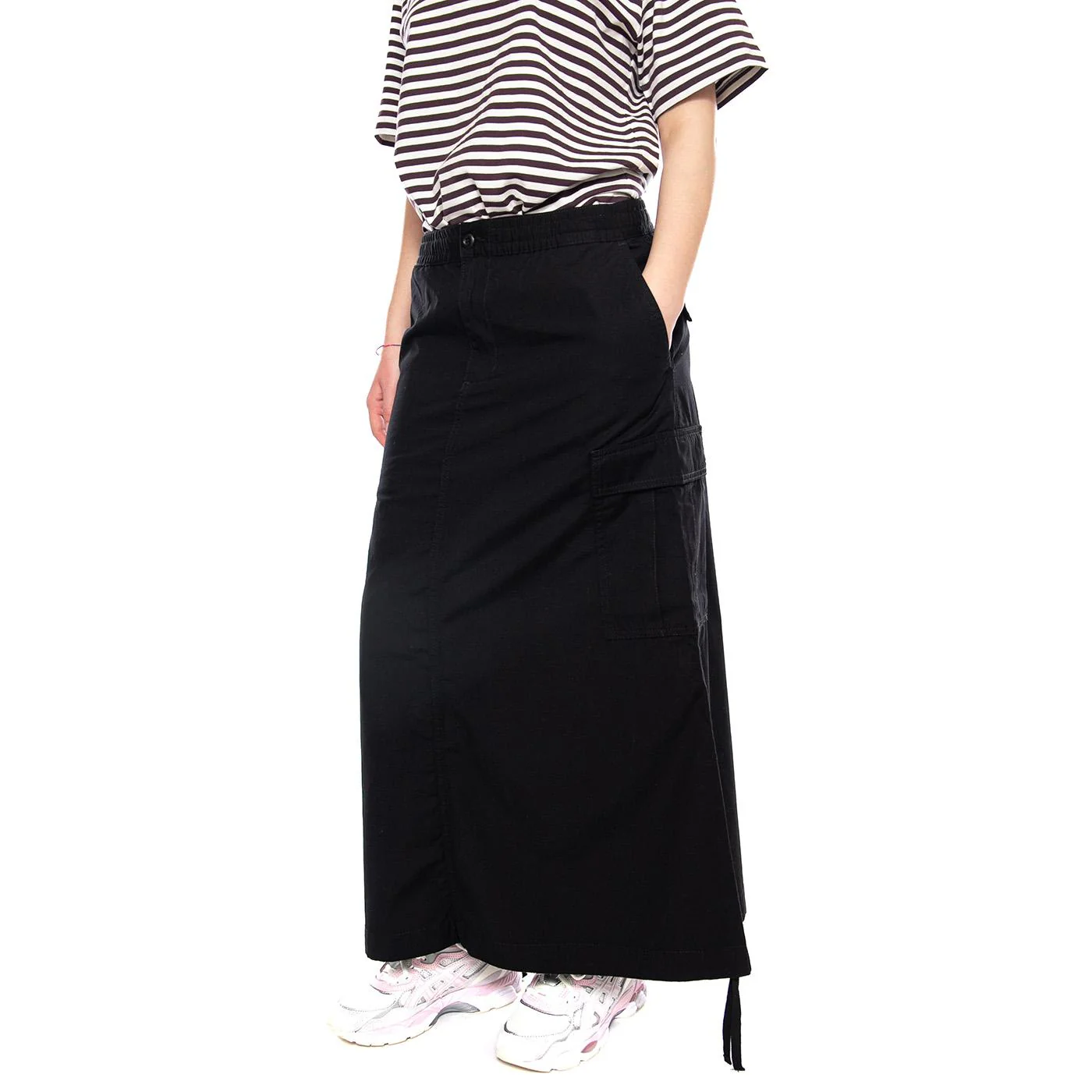W' Cargo Skirt Long Black rinsed - CARHARTT WIP Women's Black Skirt