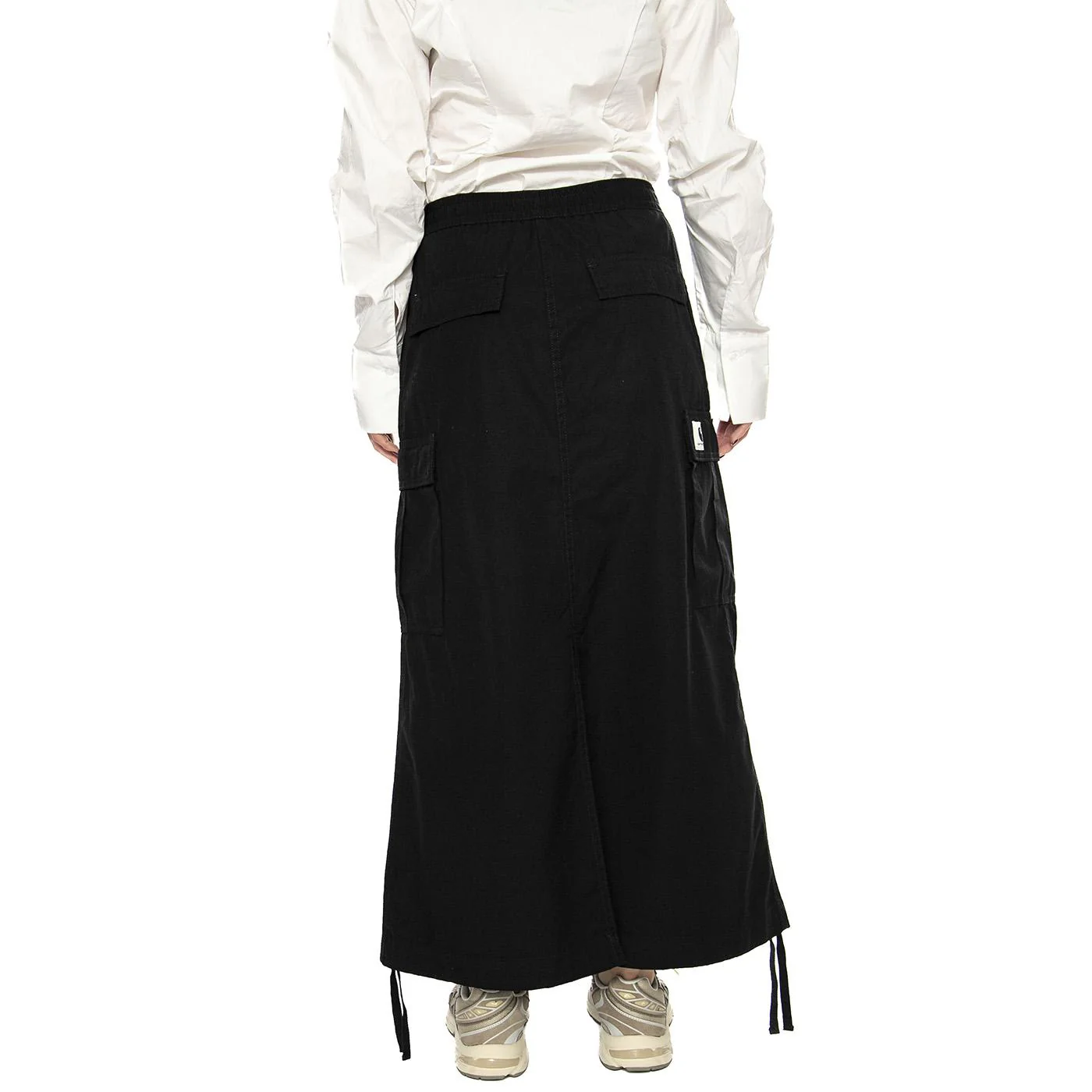 W' Cargo Skirt Long Black rinsed - CARHARTT WIP Women's Black Skirt - Image 3