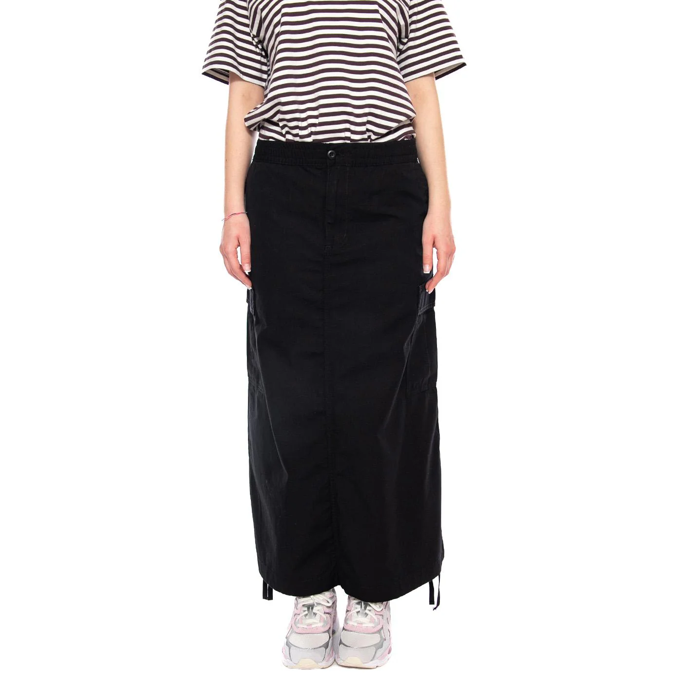 W' Cargo Skirt Long Black rinsed - CARHARTT WIP Women's Black Skirt - Image 4
