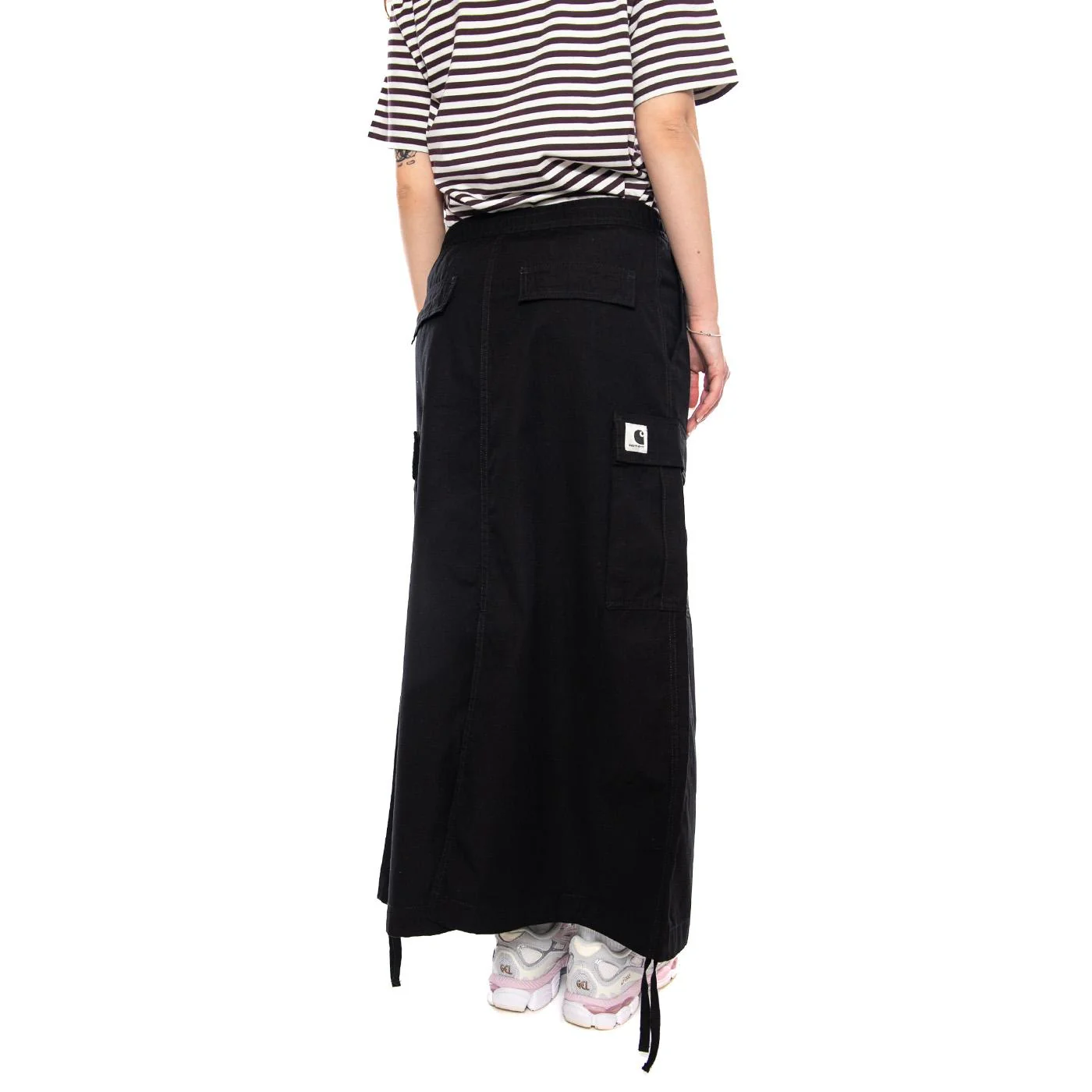 W' Cargo Skirt Long Black rinsed - CARHARTT WIP Women's Black Skirt - Image 5