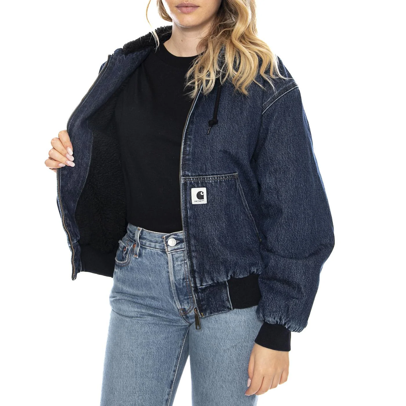 W Carhartt OG Active Jacket (Winter) - Blue - CARHARTT WIP Women's Jacket - Image 4