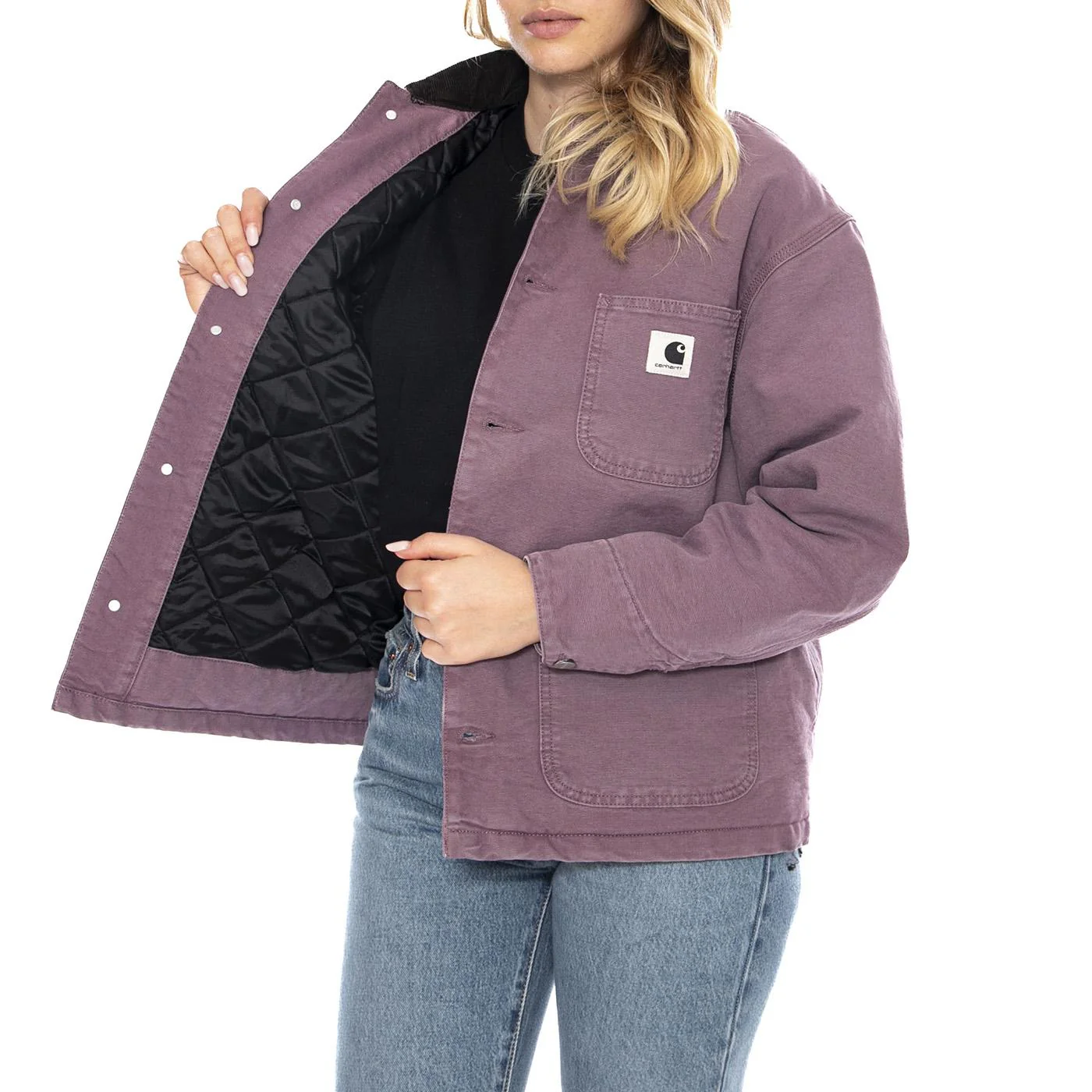 W Carhartt OG Michigan Coat - Phlox / Tobacco - Women's Coat CARHARTT WIP - Image 4