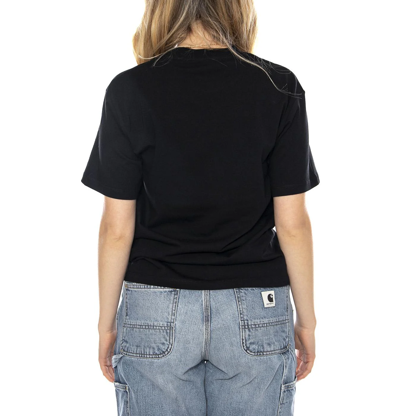 W Carhartt S/S Heart Patch T-Shirt - Black - Women's T-Shirt CARHARTT WIP - Image 3