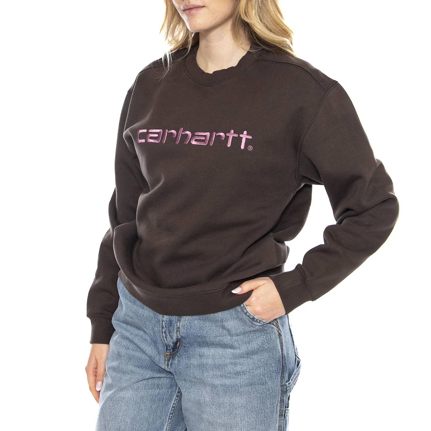 W Carhartt Sweatshirt Vitola / Phlox - Brown - Women's Sweatshirt CARHARTT WIP
