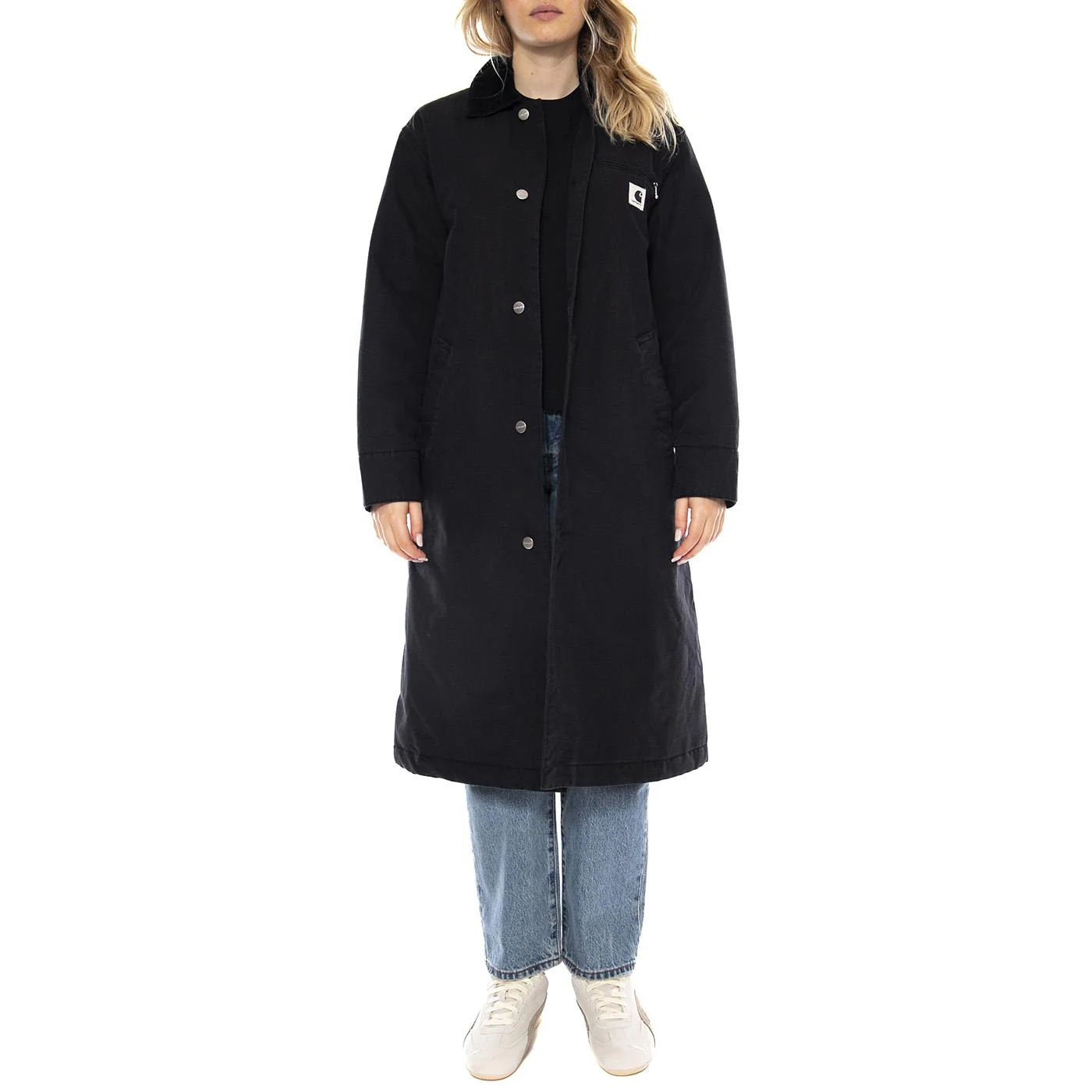 W Carhartt Webster Coat - Black / Black Stone Washed - Women's Coat CARHARTT WIP - Image 2