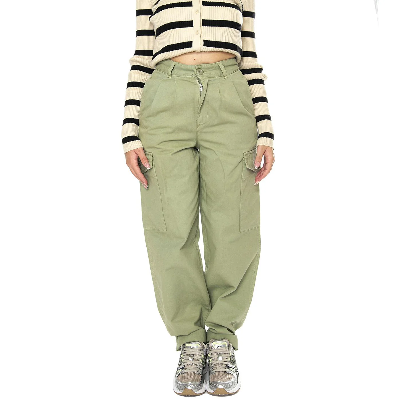 W' Collins Pant Misty Green garment dyed - Image 2
