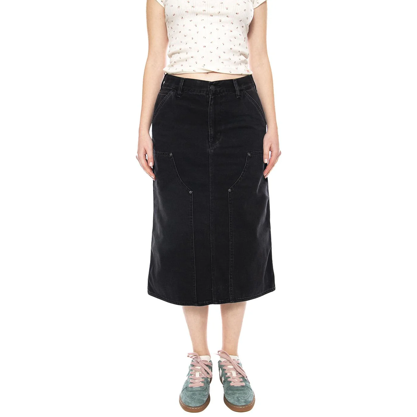 W' Double Knee Skirt Denim - Midi Skirt Women Blue Women CARHARTT WIP - Image 2