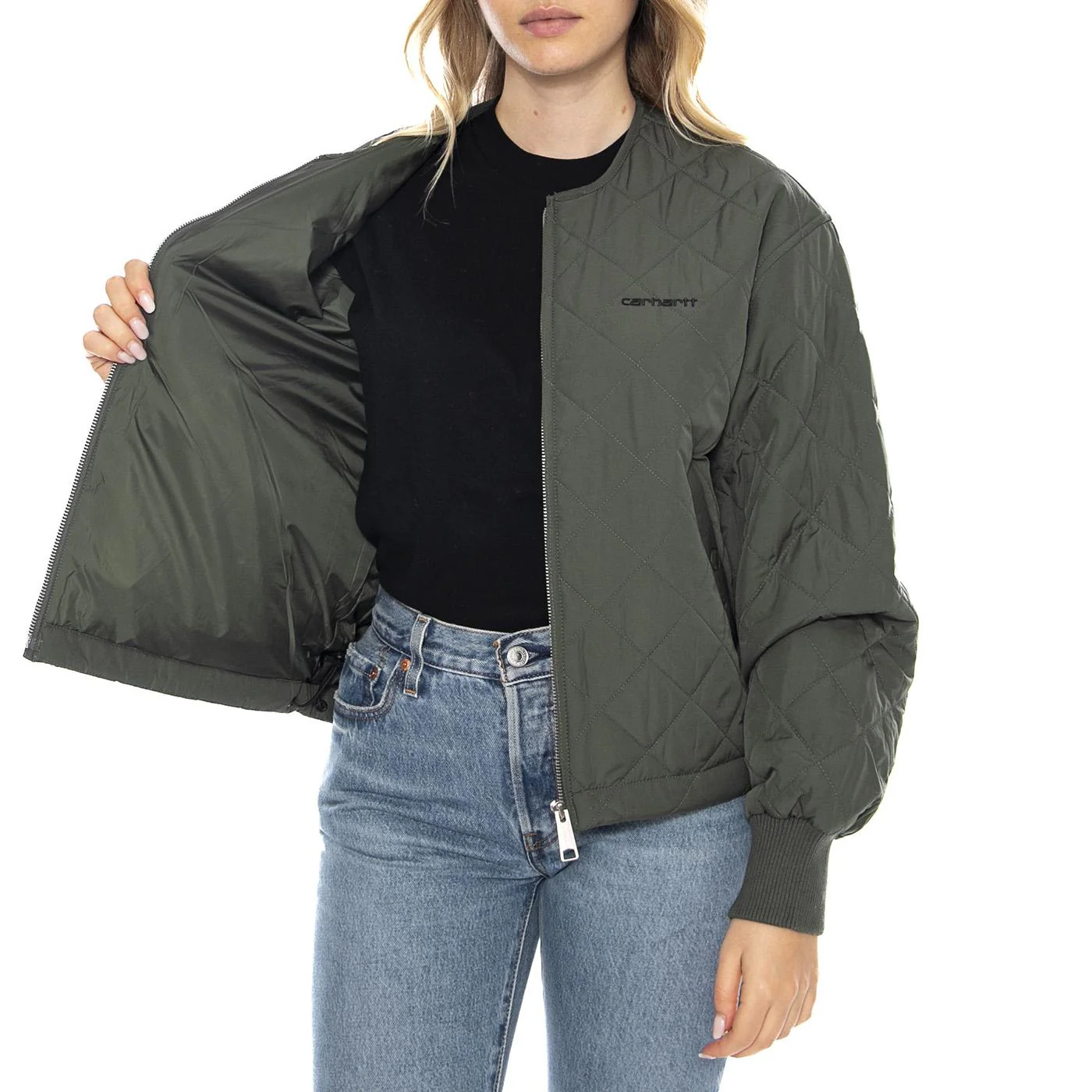 W Elma Liner - Opuntia / Black - Women's Jacket CARHARTT WIP - Image 4
