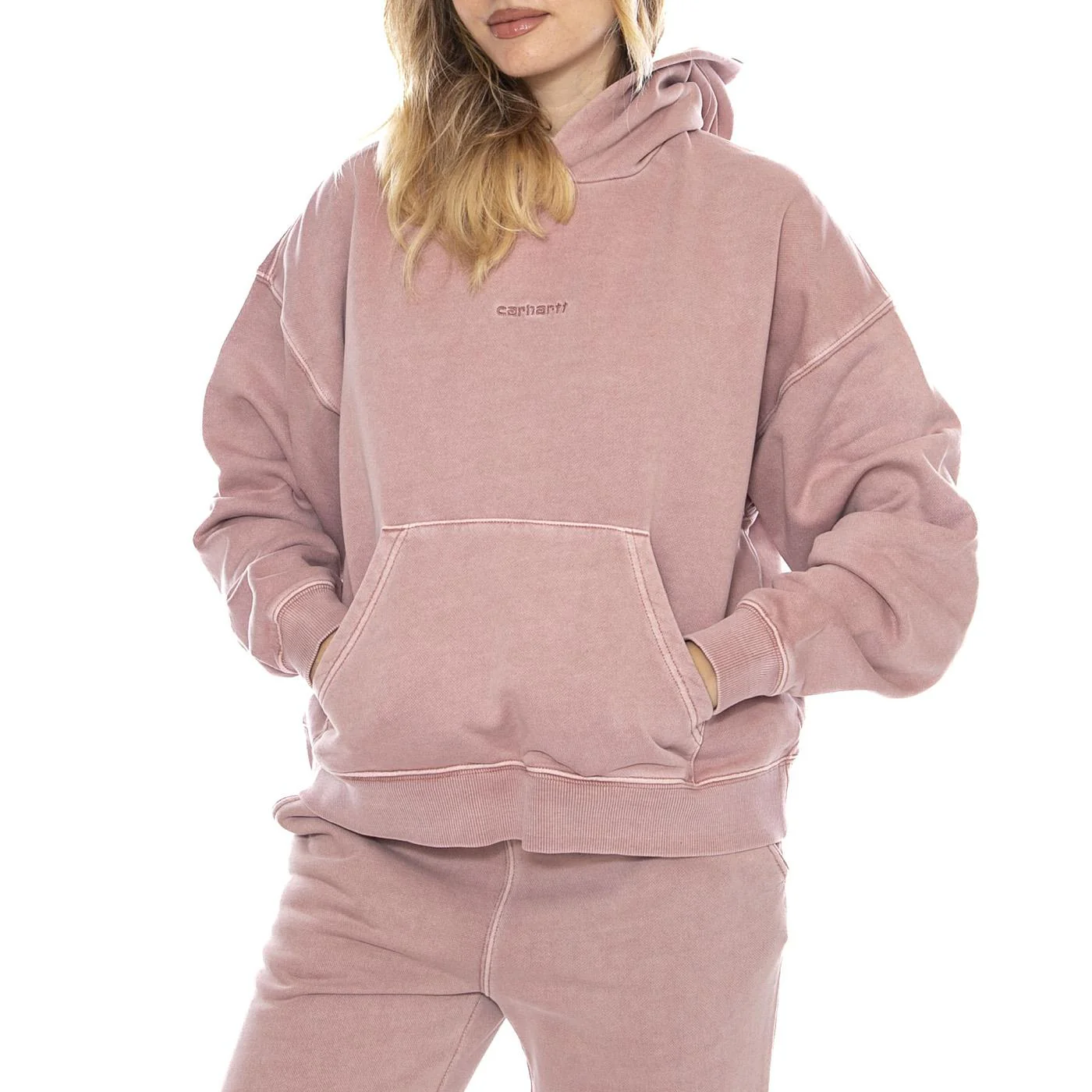 W Hooded Benton Sweatshirt - Pink - Women's Hoodie CARHARTT WIP