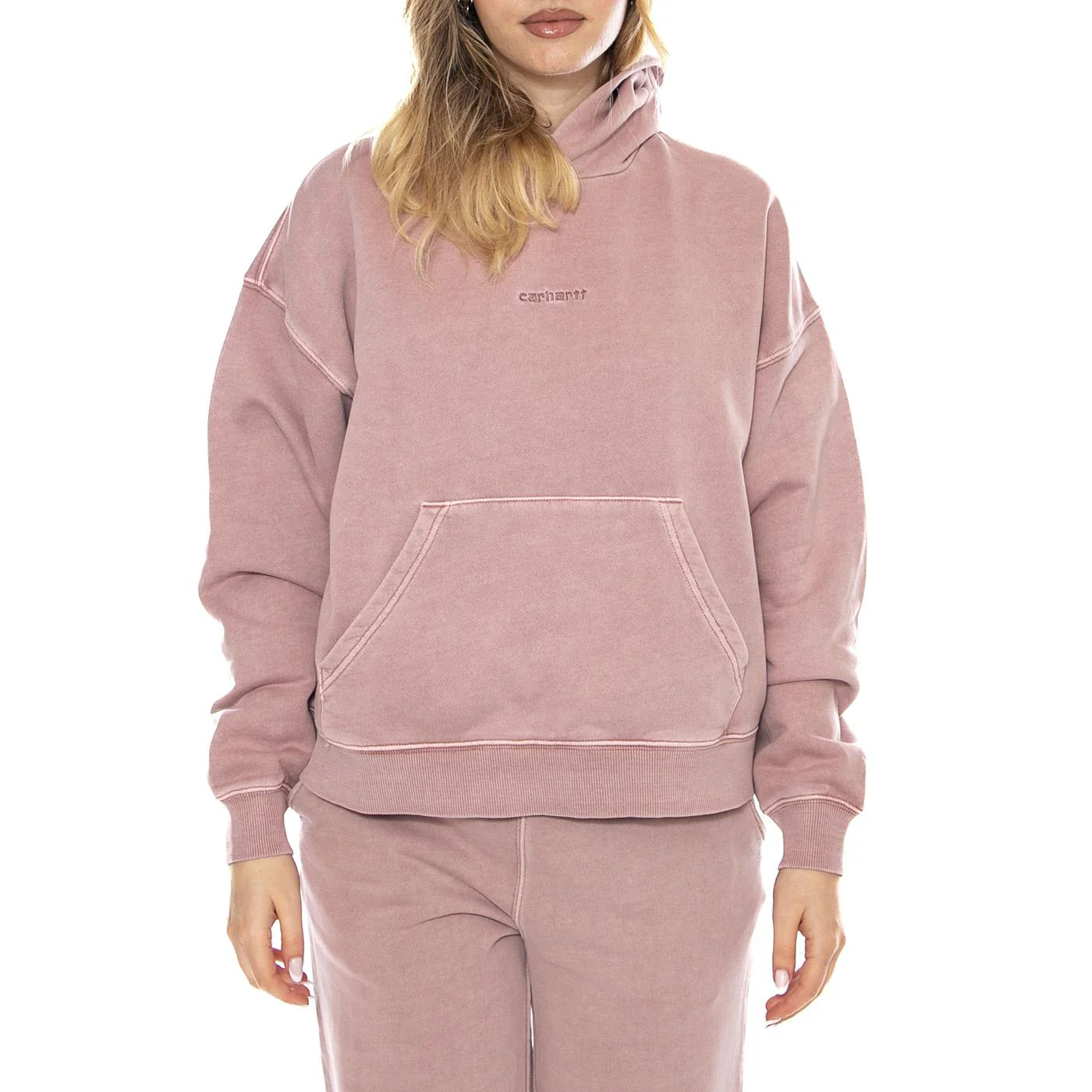 W Hooded Benton Sweatshirt - Pink - Women's Hoodie CARHARTT WIP - Image 2