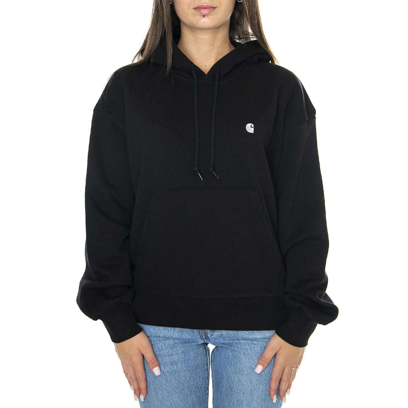 W' Hooded Casey Sweatshirt Black / Silver - Image 2