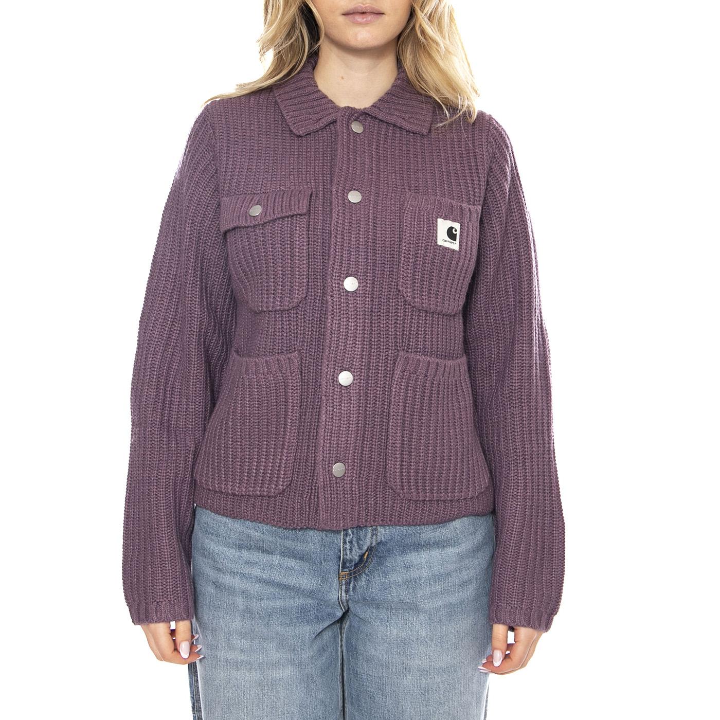 W Michigan Sweater Cardigan - Phlox - Women's Cardigan CARHARTT WIP - Image 2