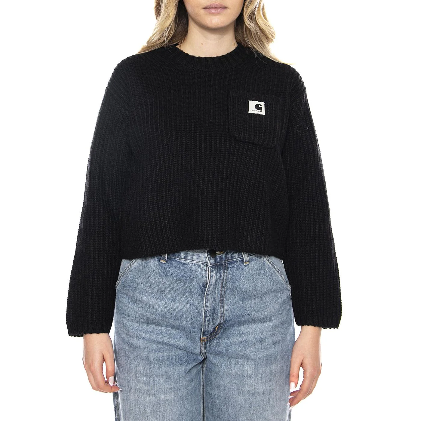W Mira Sweater - Black - Women's Ribbed Crew Neck Sweater CARHARTT WIP - Image 2