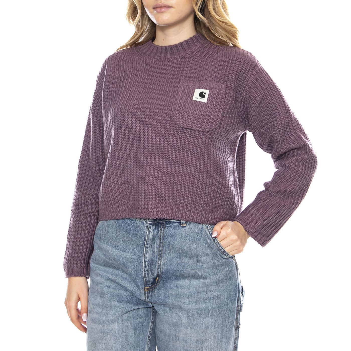 W Mira Sweater - Purple - Women's Ribbed Crew Neck Sweater CARHARTT WIP