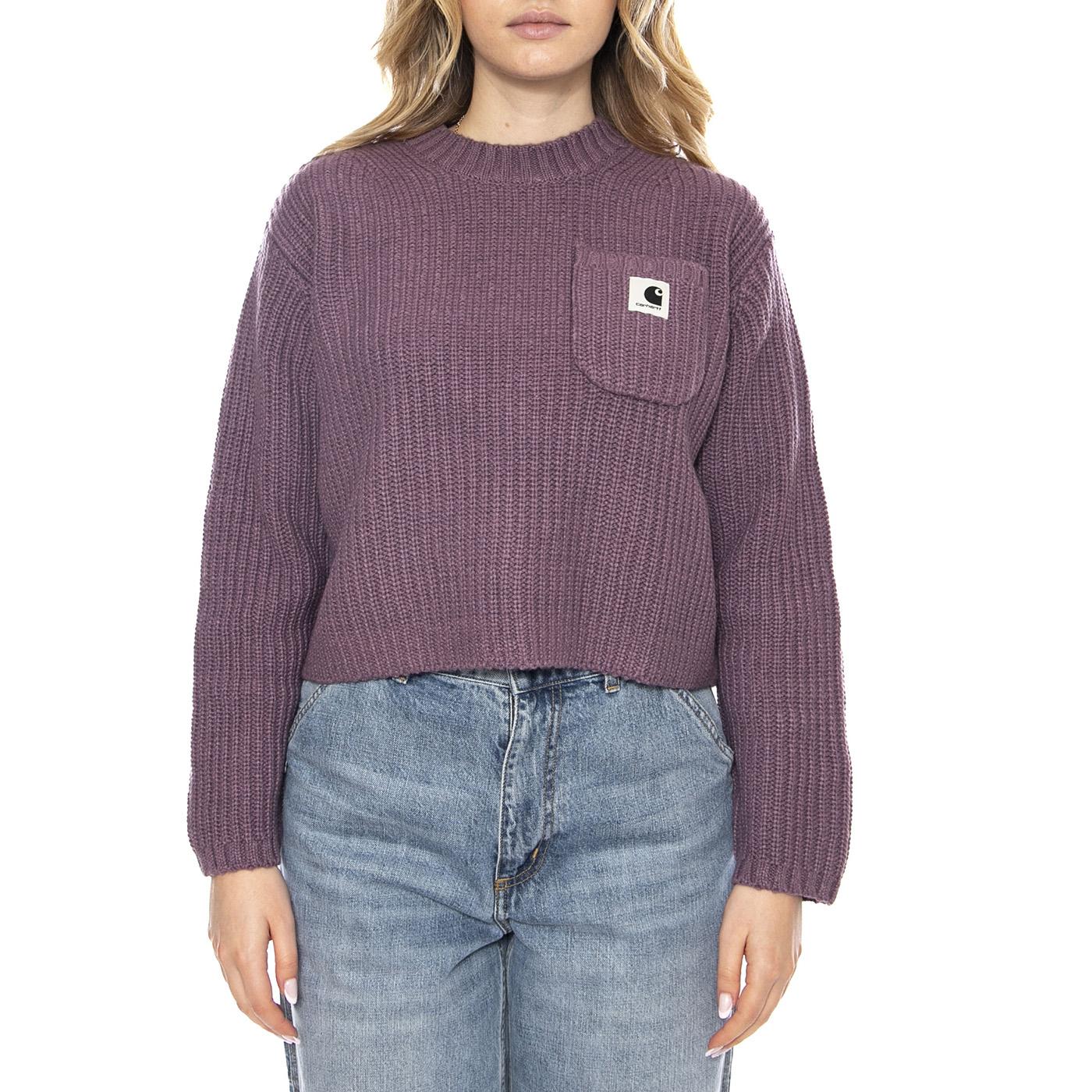 W Mira Sweater - Purple - Women's Ribbed Crew Neck Sweater CARHARTT WIP - Image 2