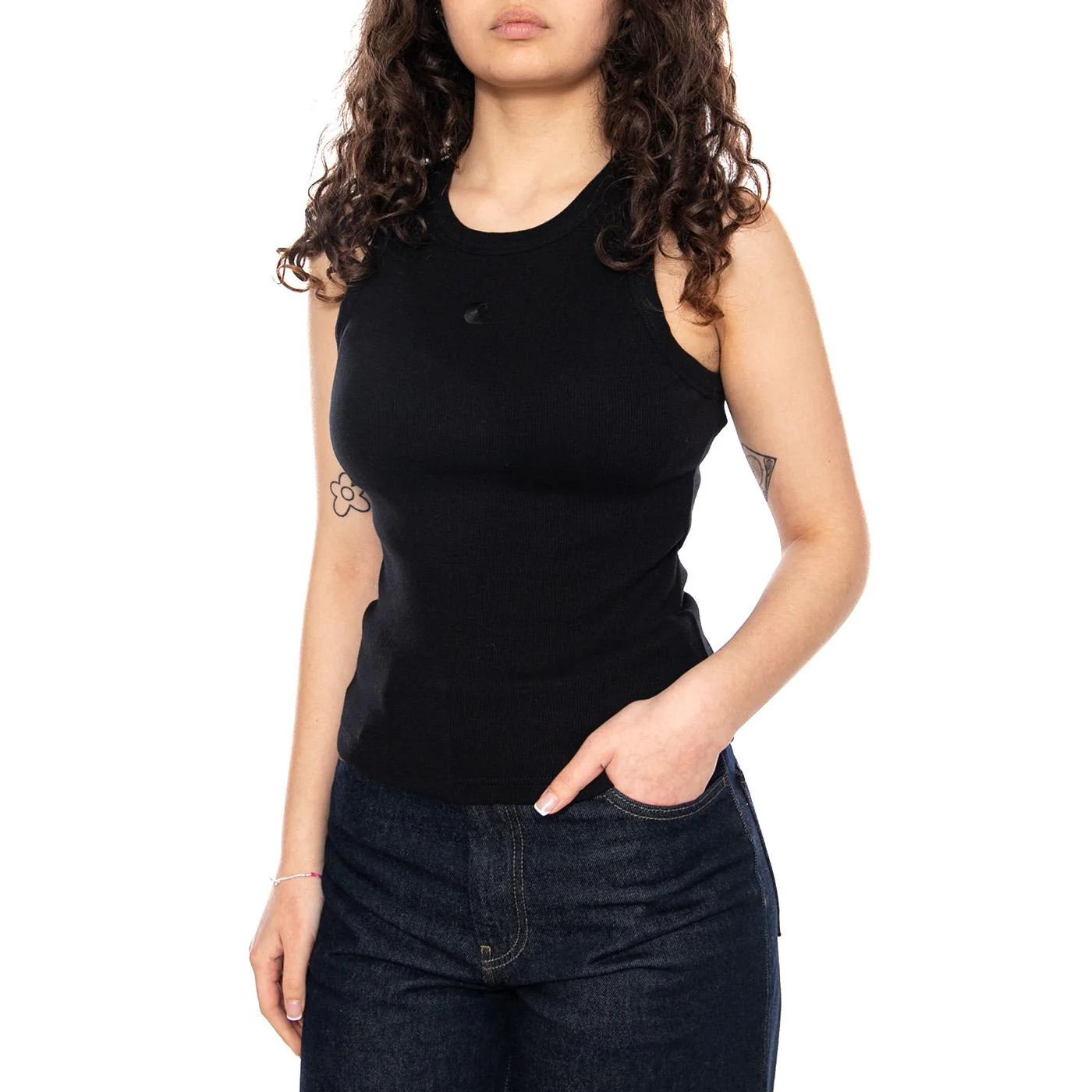 W' Philips T-Shirt - Black Women's Tank Top CARHARTT WIP