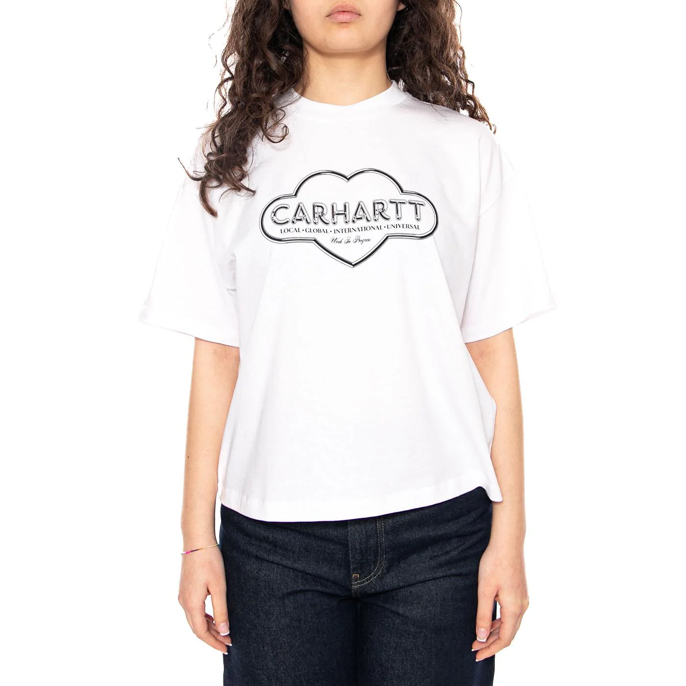 W' S/S Cloud Heart T-Shirt White - Women's Crewneck T-Shirt White Women CARHARTT WIP - Image 2