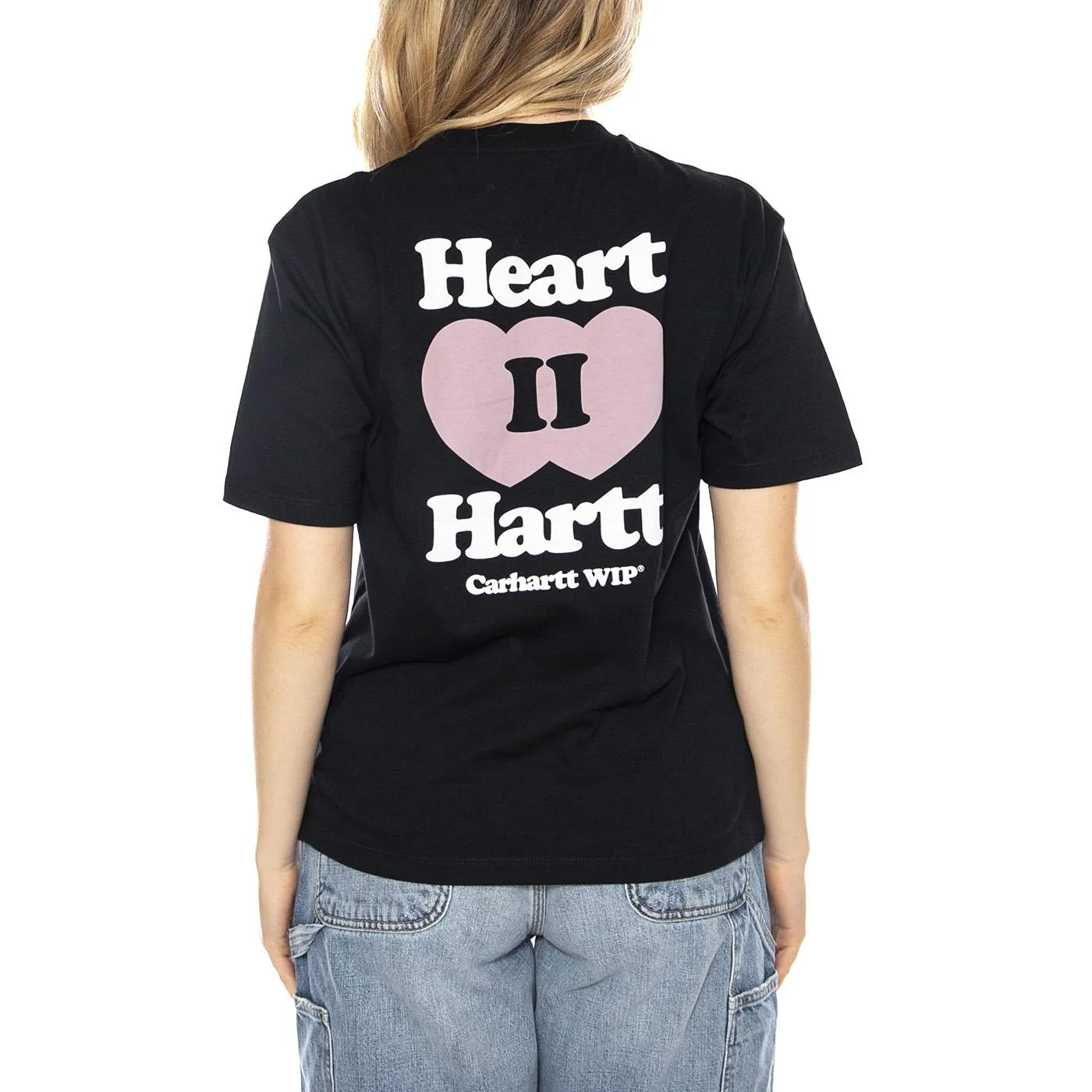W' S/S Heart II T-Shirt -- Black Women's T-Shirt Carhartt WIP Women's CARHARTT WIP - Image 3