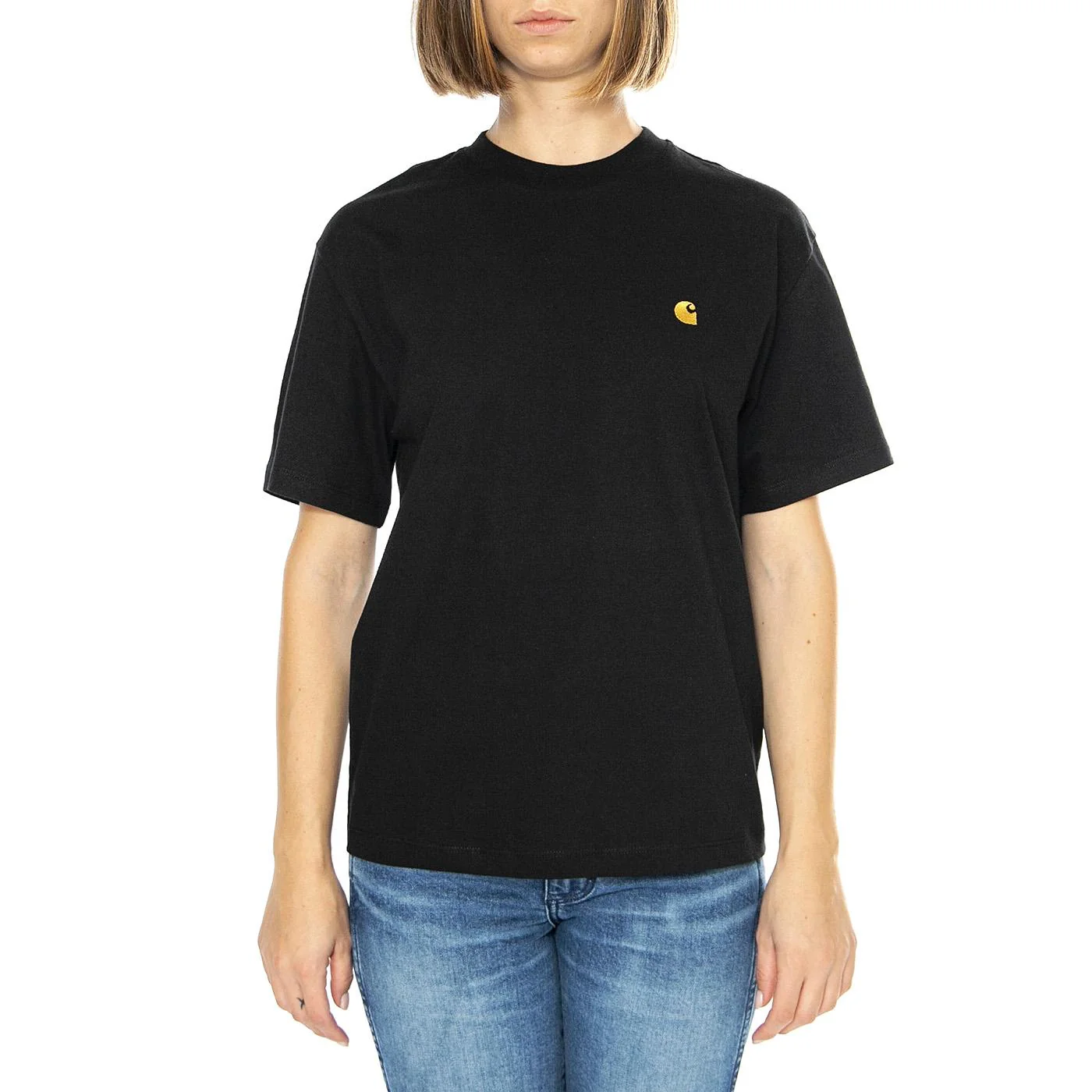 W' S/S Chase T-Shirt Black / Gold - Image 2