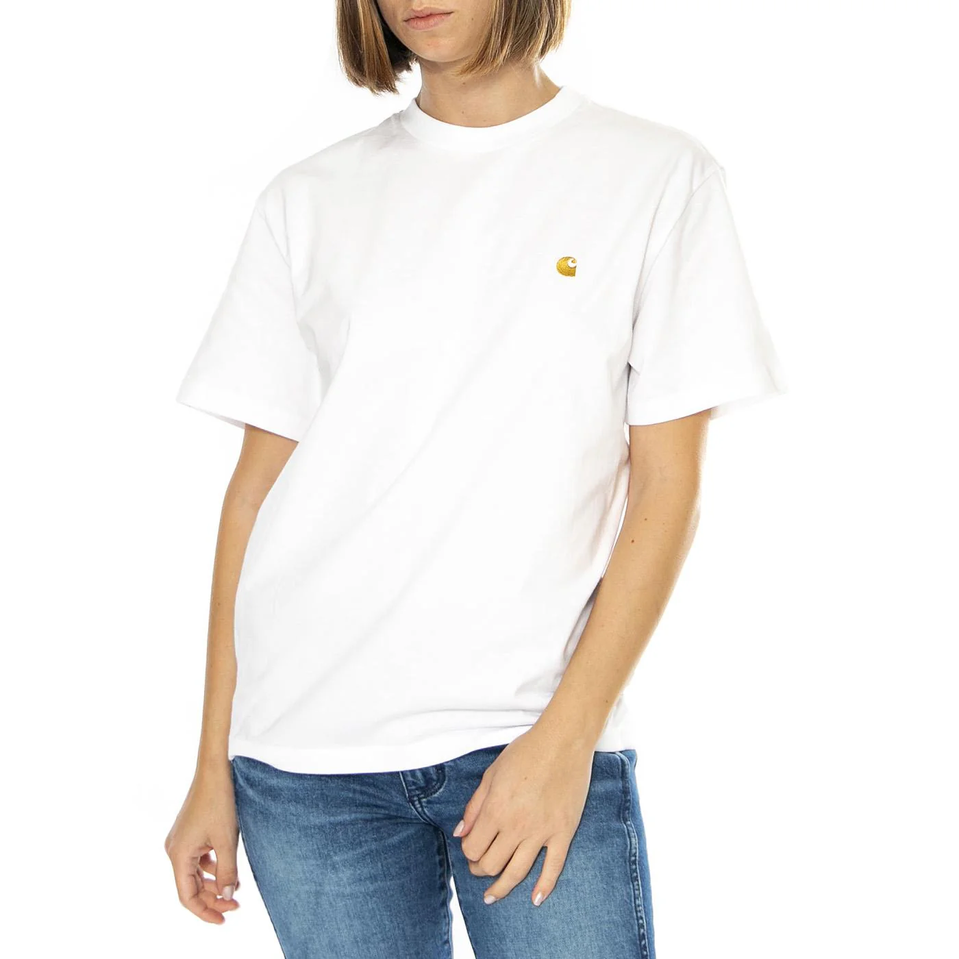 W' S/S Chase T-Shirt White / Gold