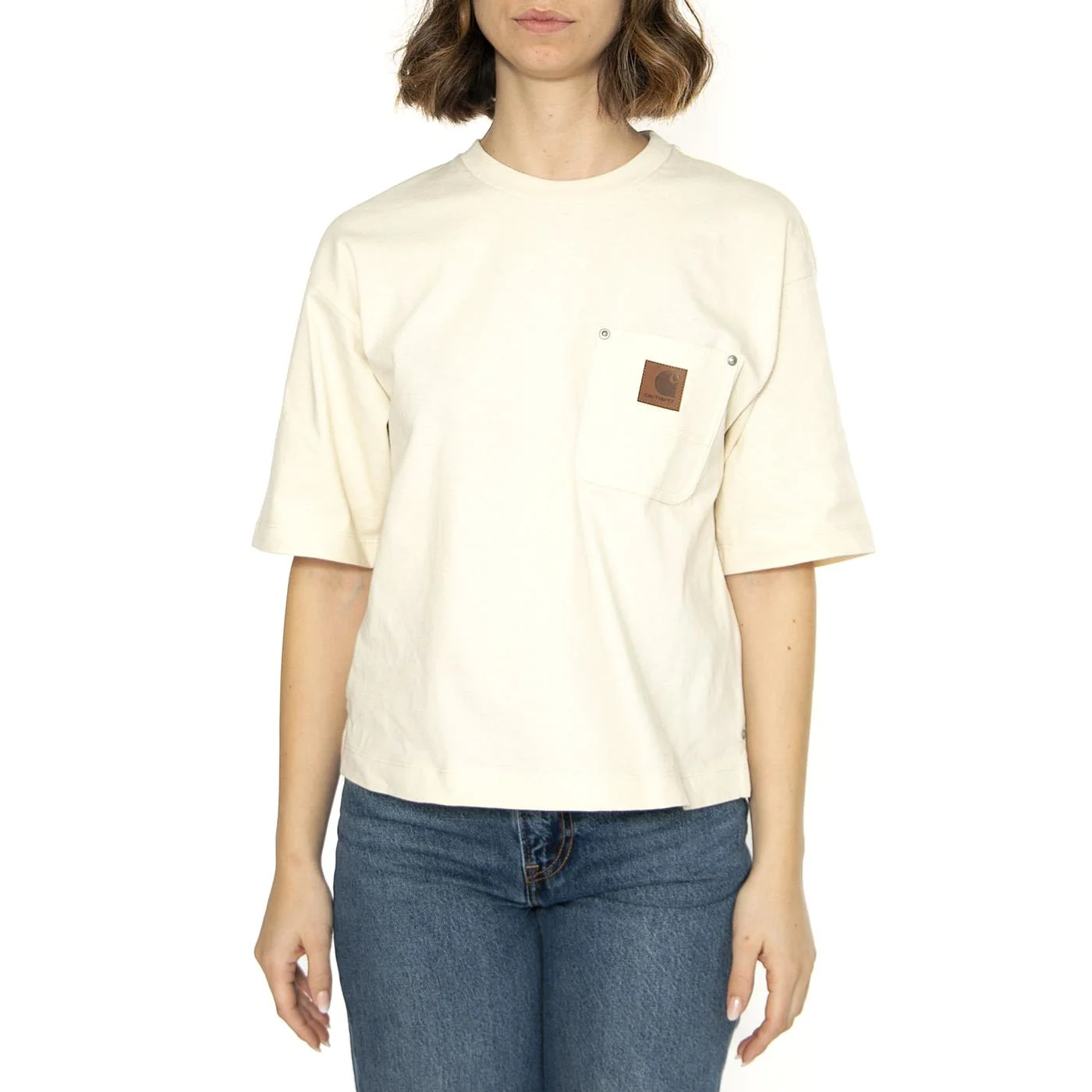 W' S/S Eldon T-Shirt Natural - Image 2