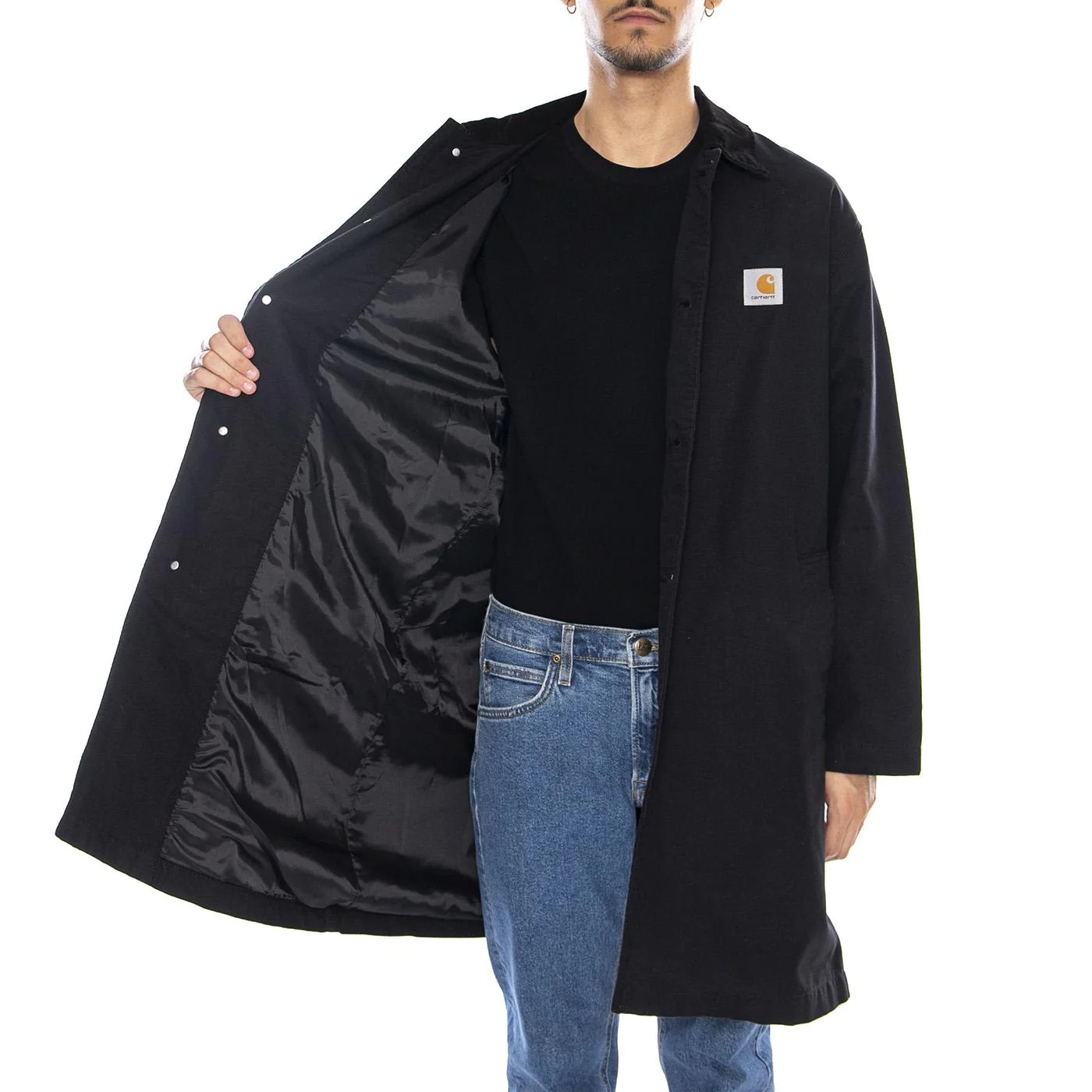 Webster Coat Black - Men's Black Jacket CARHARTT WIP - Image 4