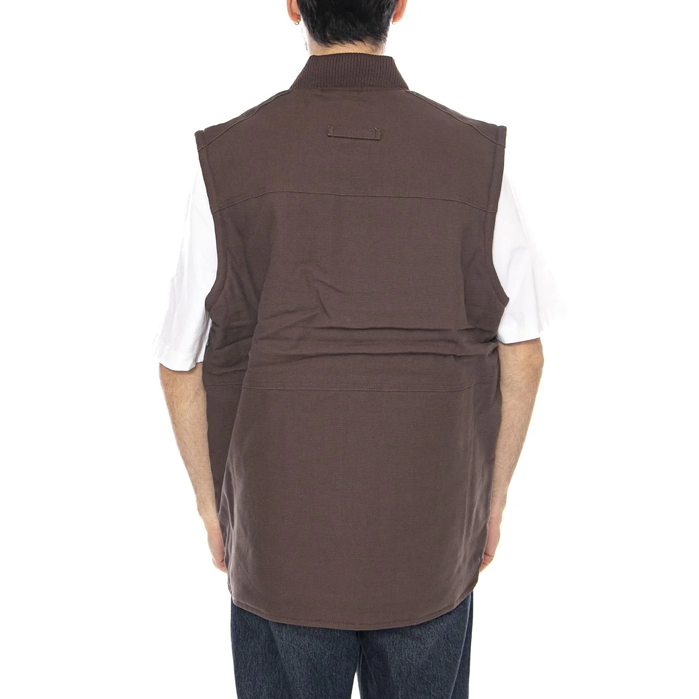Classic Canvas Vest -- Men's Brown Gilet Men's CAT - Image 3