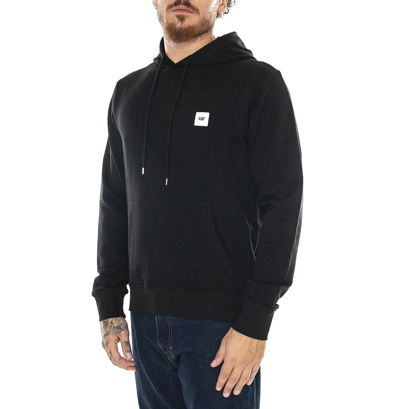 Essential Hoodie - Black - Men's Black Hoodie CAT