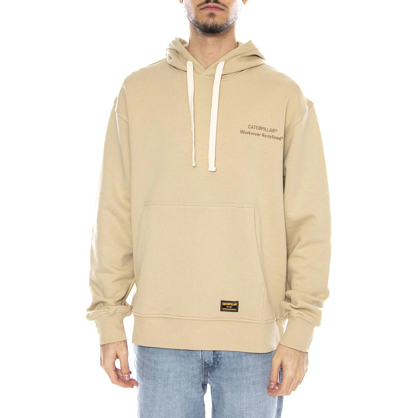 Redefined Hoodie -- Men's Pale Khaki Hoodie CAT - Image 2