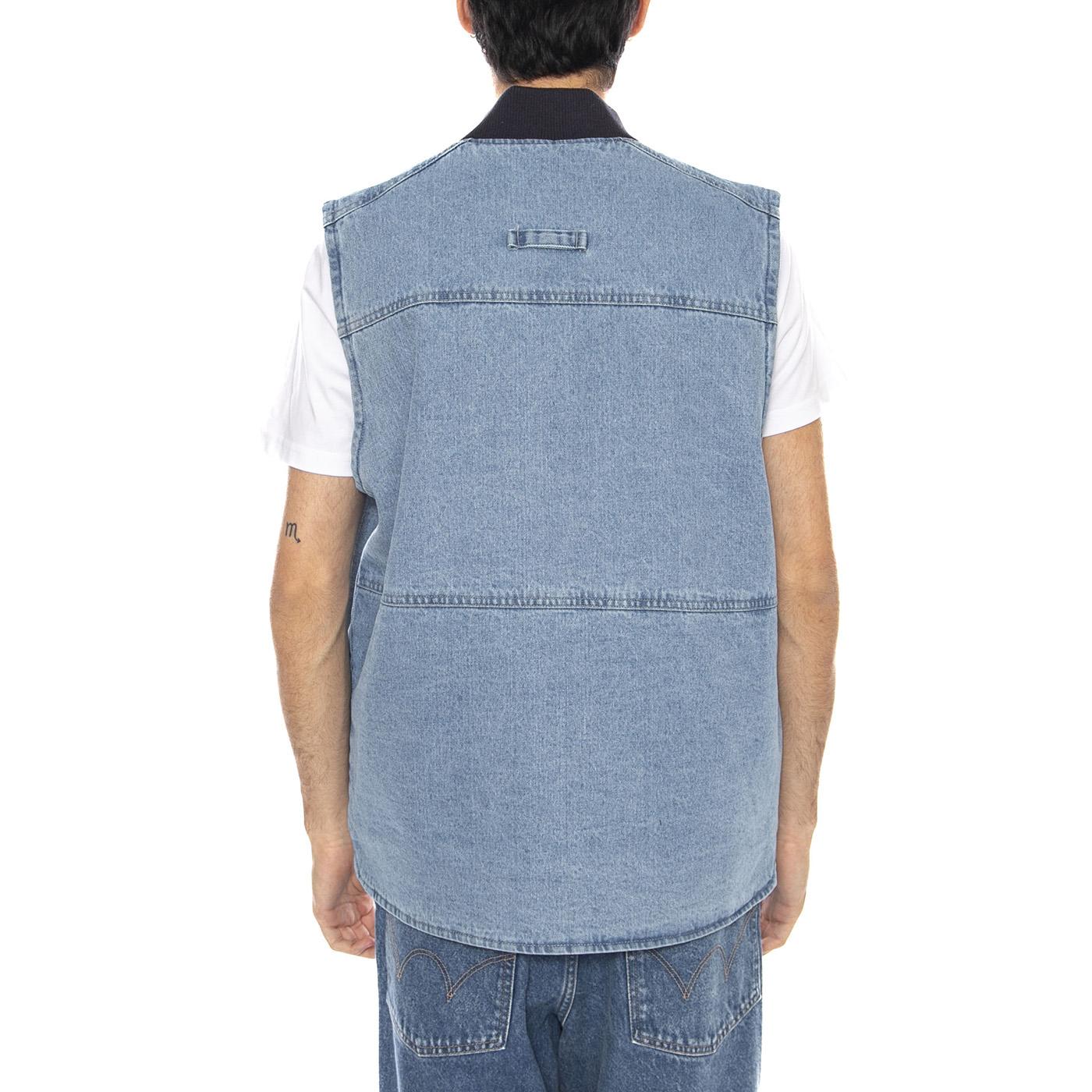 Spring Denim Vest Light Wash - Men's Sleeveless Denim Jeans Jacket Blue Men's CAT - Image 3