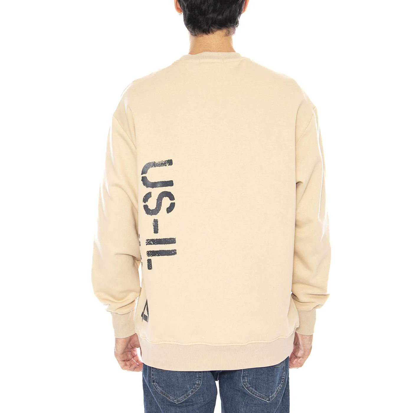 US-IL Crewneck Pale Khaki - Men's Crewneck Sweatshirt Beige Men CAT - Image 3