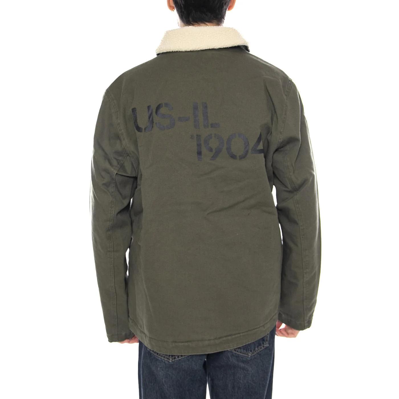 Washed Deck Jacket -- Men's Jacket Beetle Green Men's CAT - Image 3