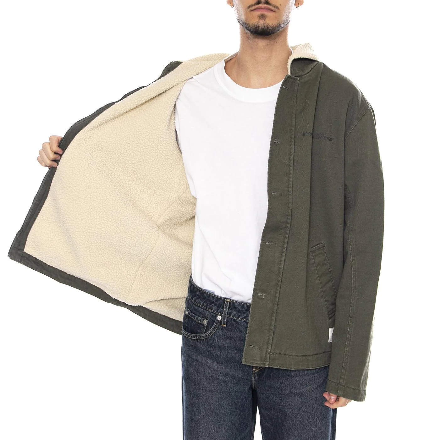 Washed Deck Jacket -- Men's Jacket Beetle Green Men's CAT - Image 4