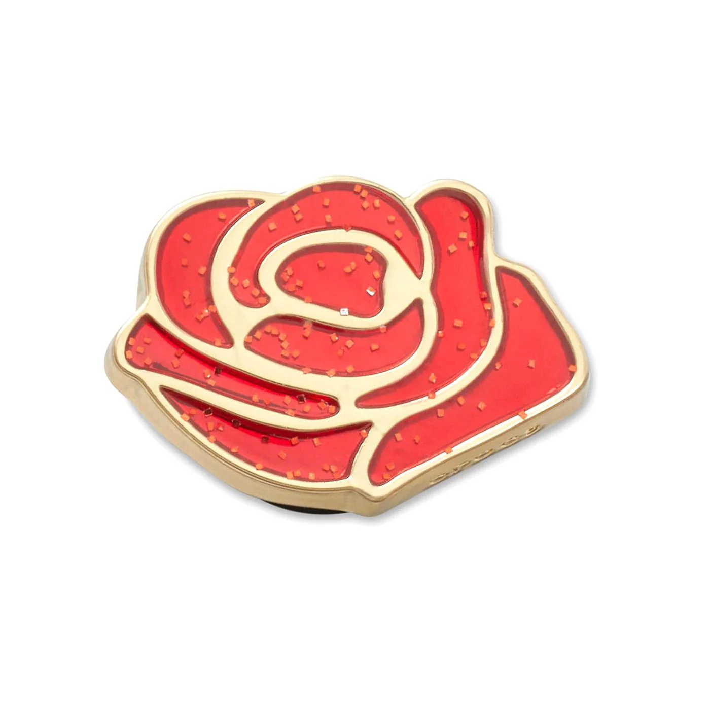 Ruby Gold Rose Charm - Red Crocs Charm CROCS ACCESSORIES