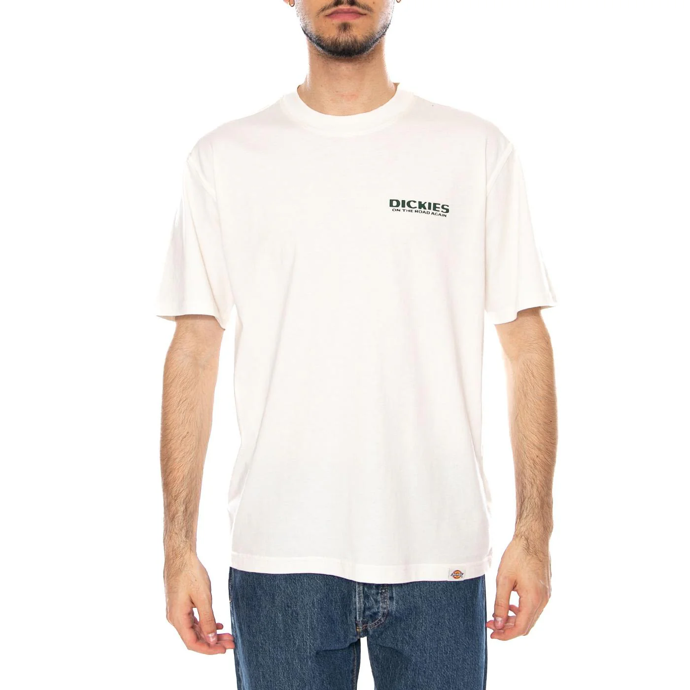 Burns Tee SS Egret - Men's Crew Neck T-Shirt White Men's DICKIES - Image 2