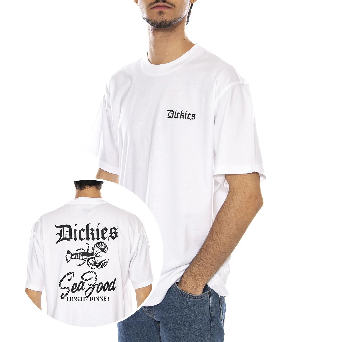 Dickies Diner Tee White - Men's Crew Neck T-Shirt White Men's DICKIES