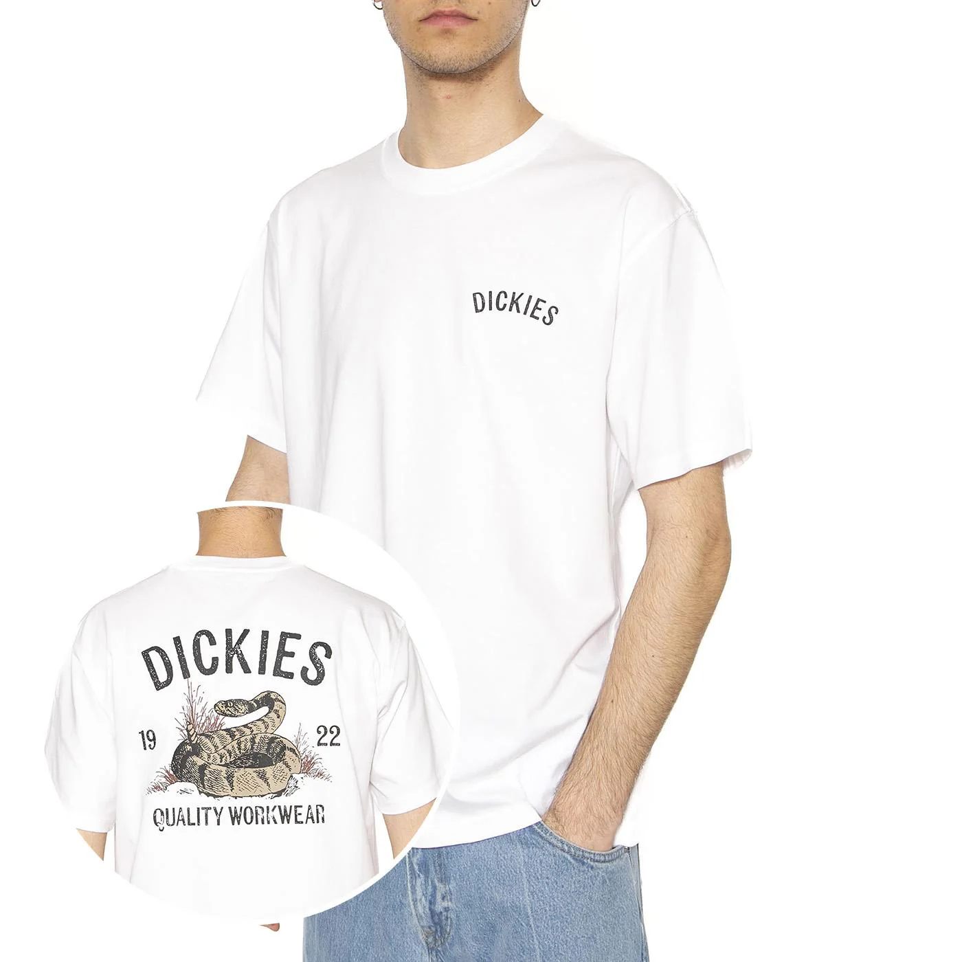 Dickies Snake SS Tee White