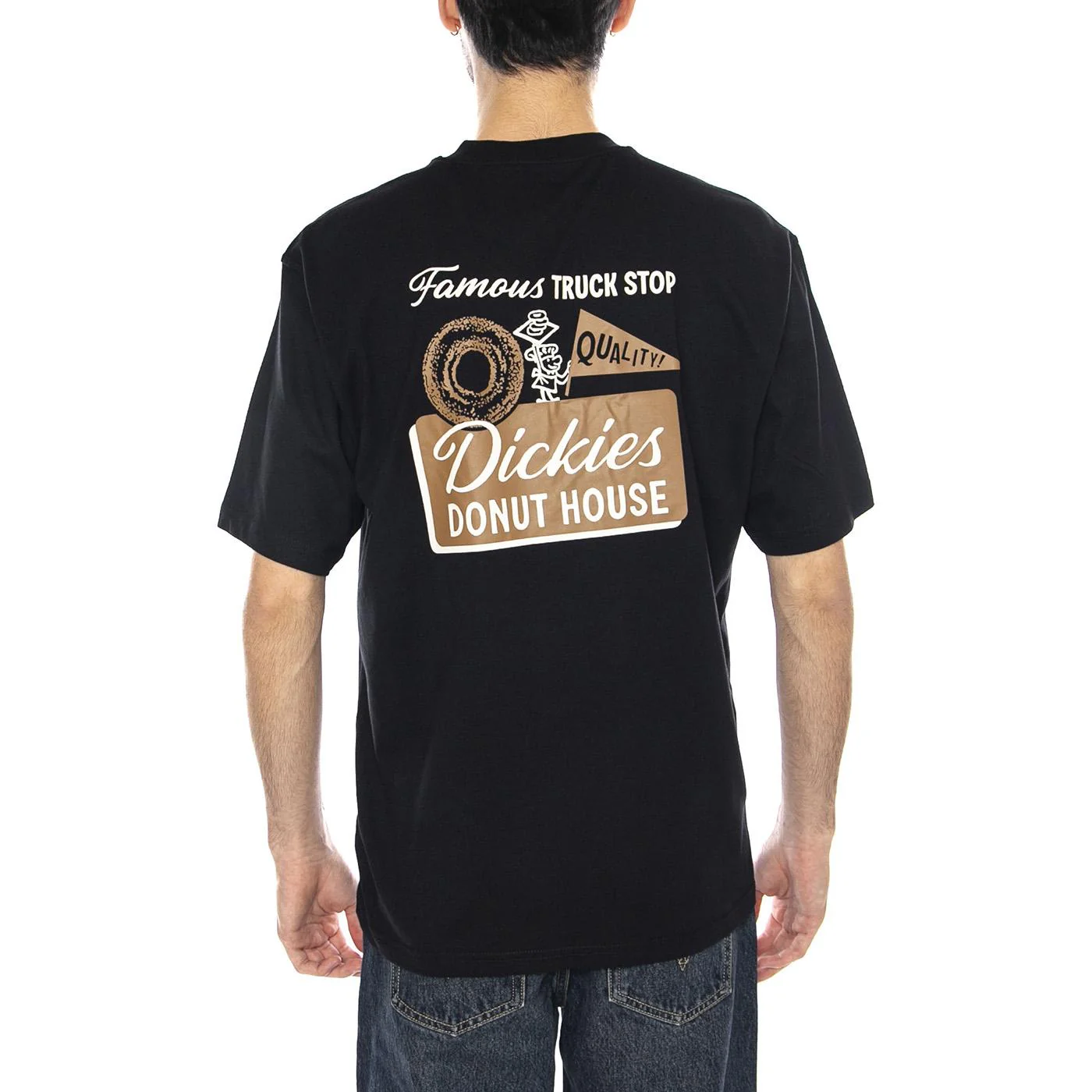 Donut House SS T-Shirt -- Men's Black T-Shirt DICKIES - Image 3