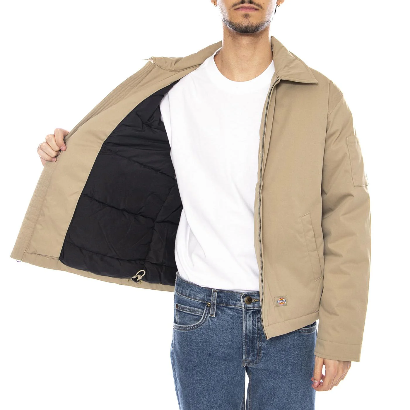 Eisenhower Puffer Khaki - Men's Brown Jacket by DICKIES - Image 4