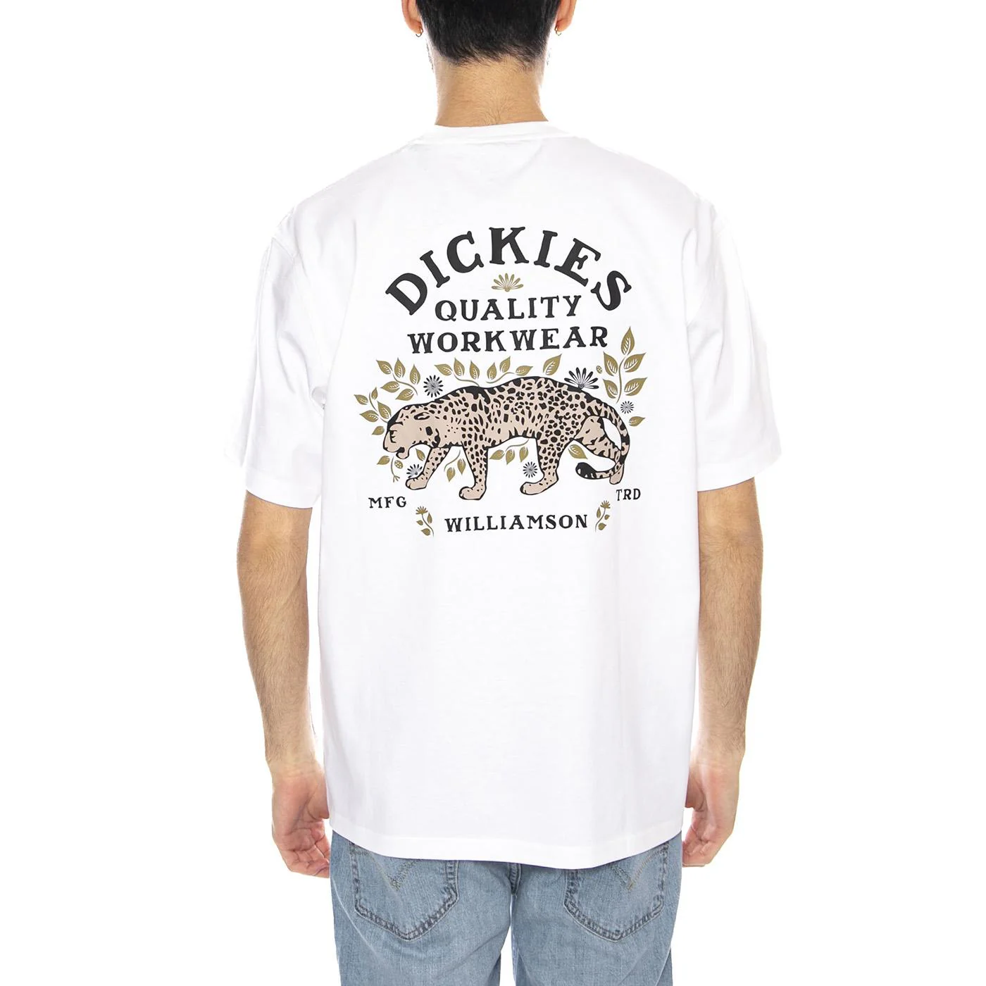 Fort Lewis SS T-Shirt -- Men's White T-Shirt DICKIES - Image 3