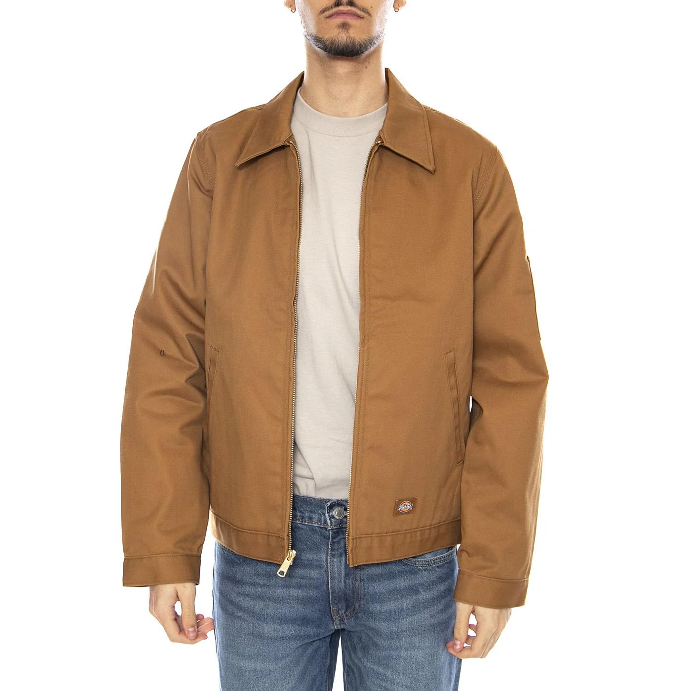 M Lined Eisenhower Jacket -- Men's Brown Duck Jacket Brown Men's DICKIES - Image 2