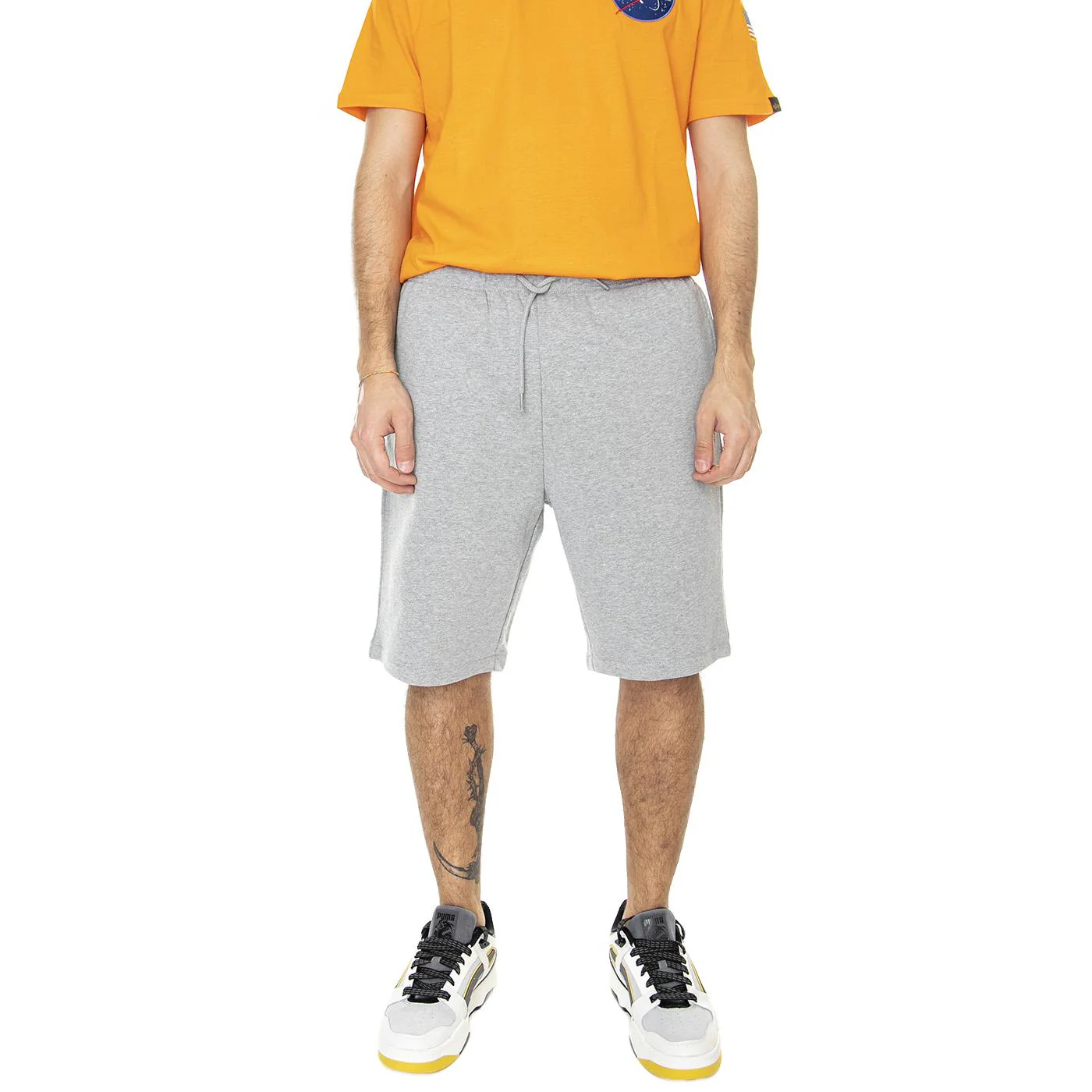 M' Mapleton Grey Melange Shorts - Image 2